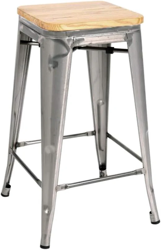 Tolix Counter Stool (Wood) - Image 3