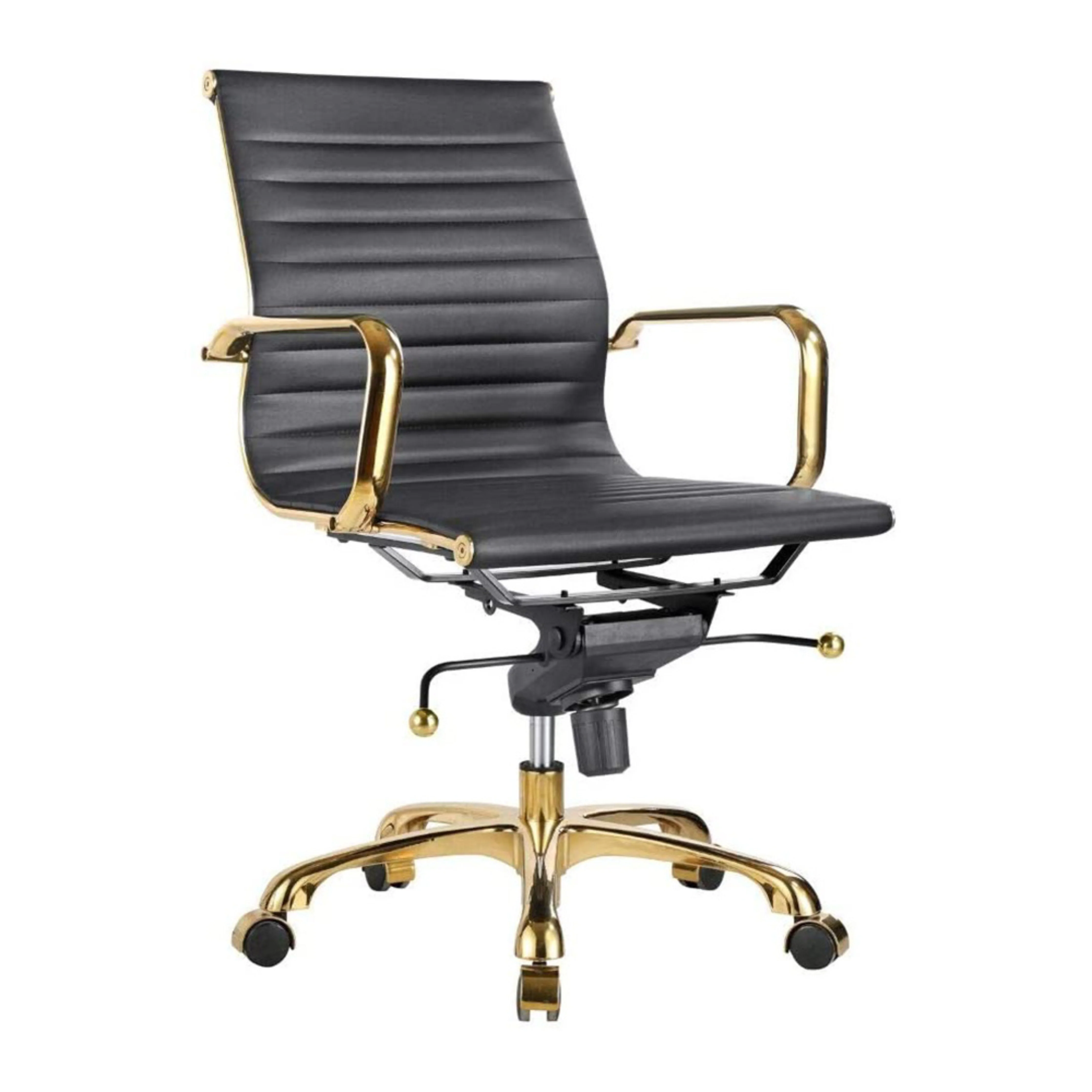 Eames Group Management Chair Gold Frame - Low Back - Image 3