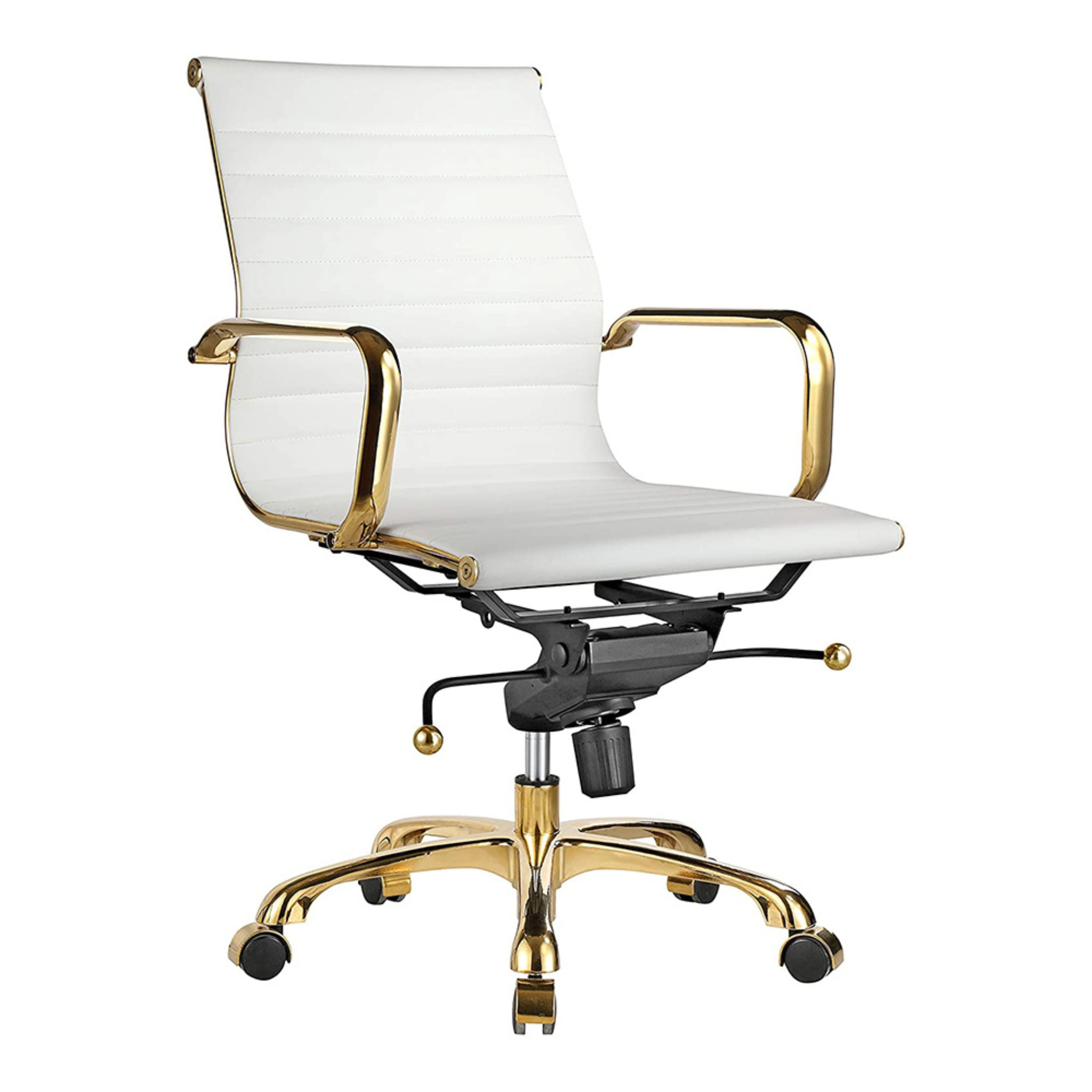 Eames Group Management Chair Gold Frame - Low Back - Image 9