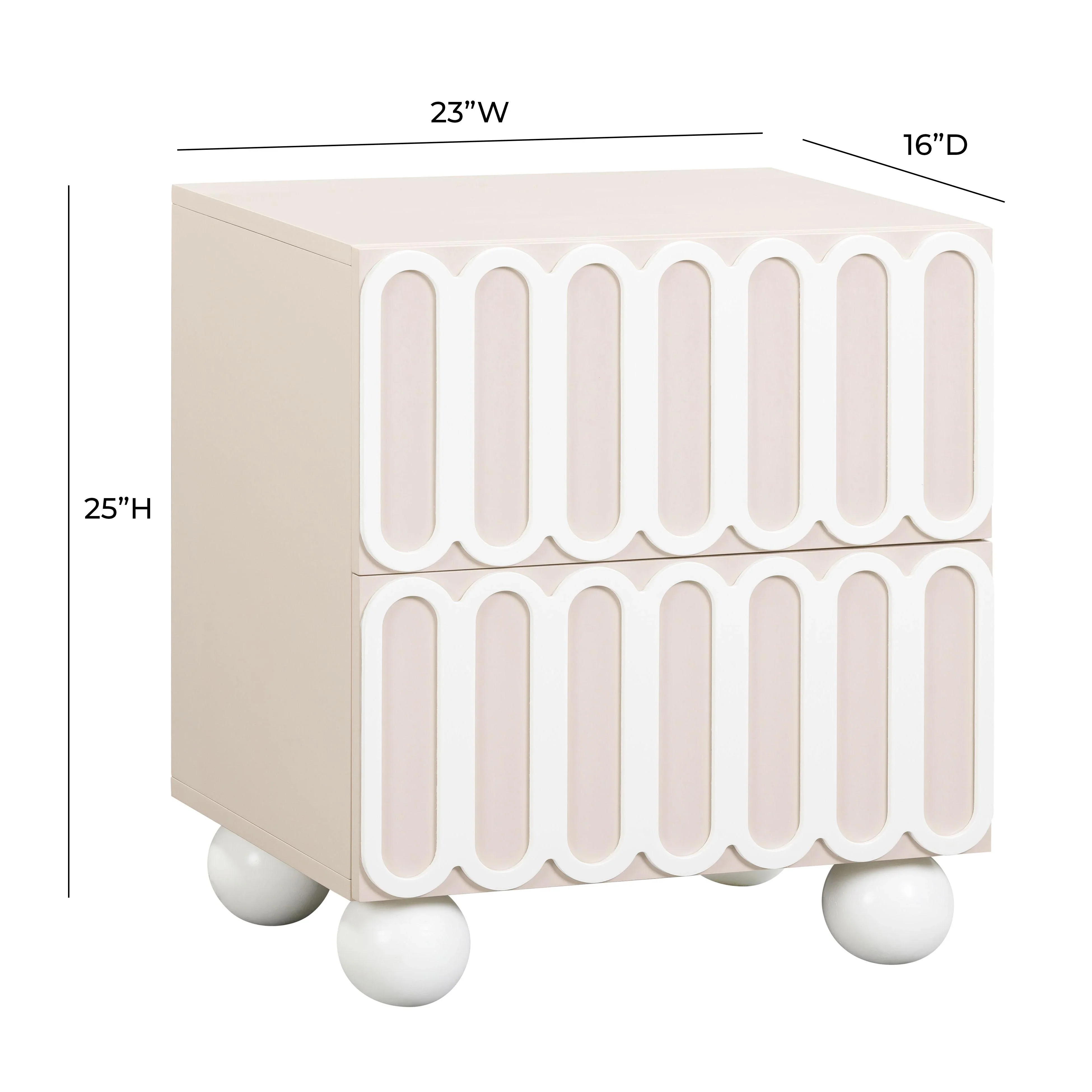 Tori 23" Motif 2-Drawer Nightstand - Image 17