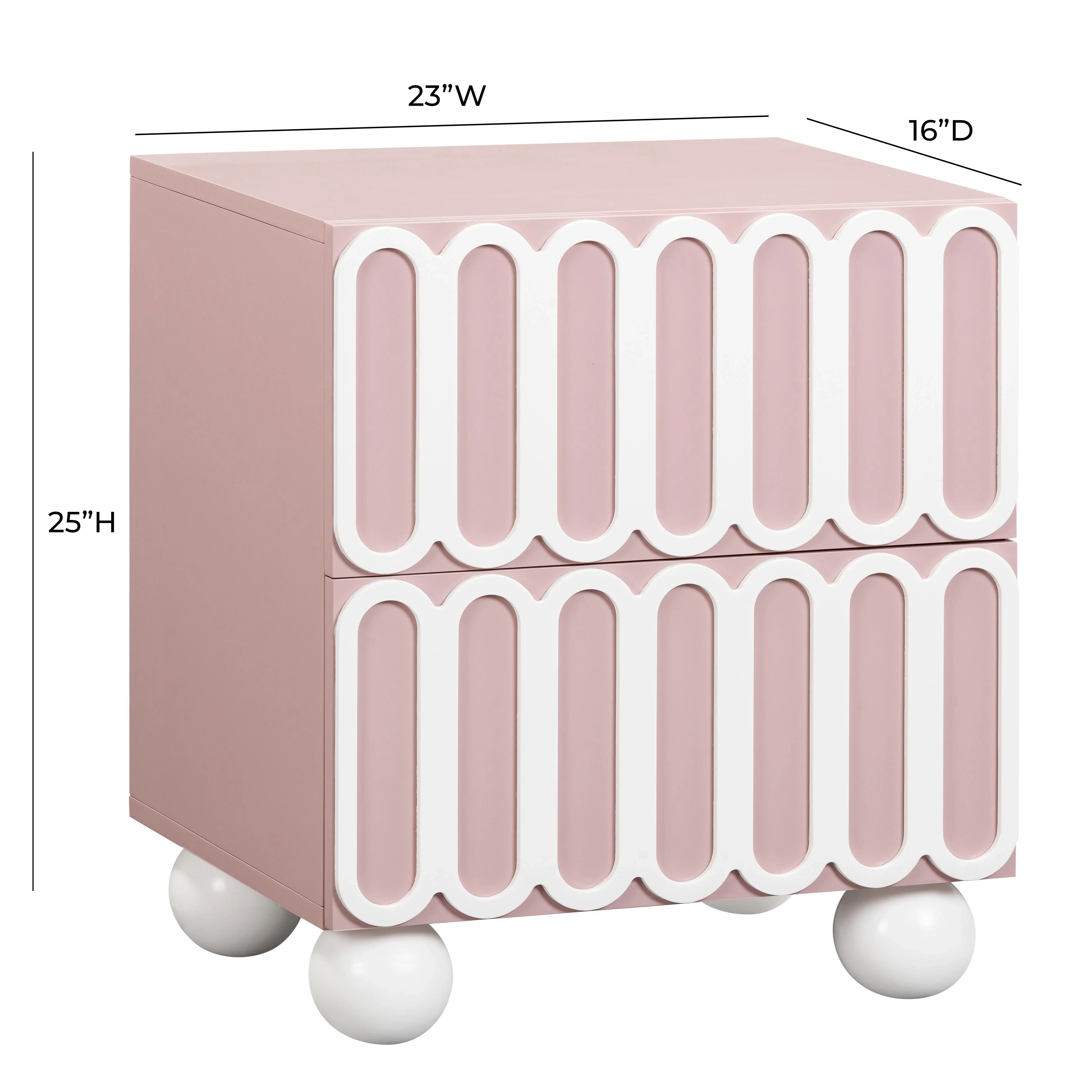 Tori 23" Motif 2-Drawer Nightstand - Image 8