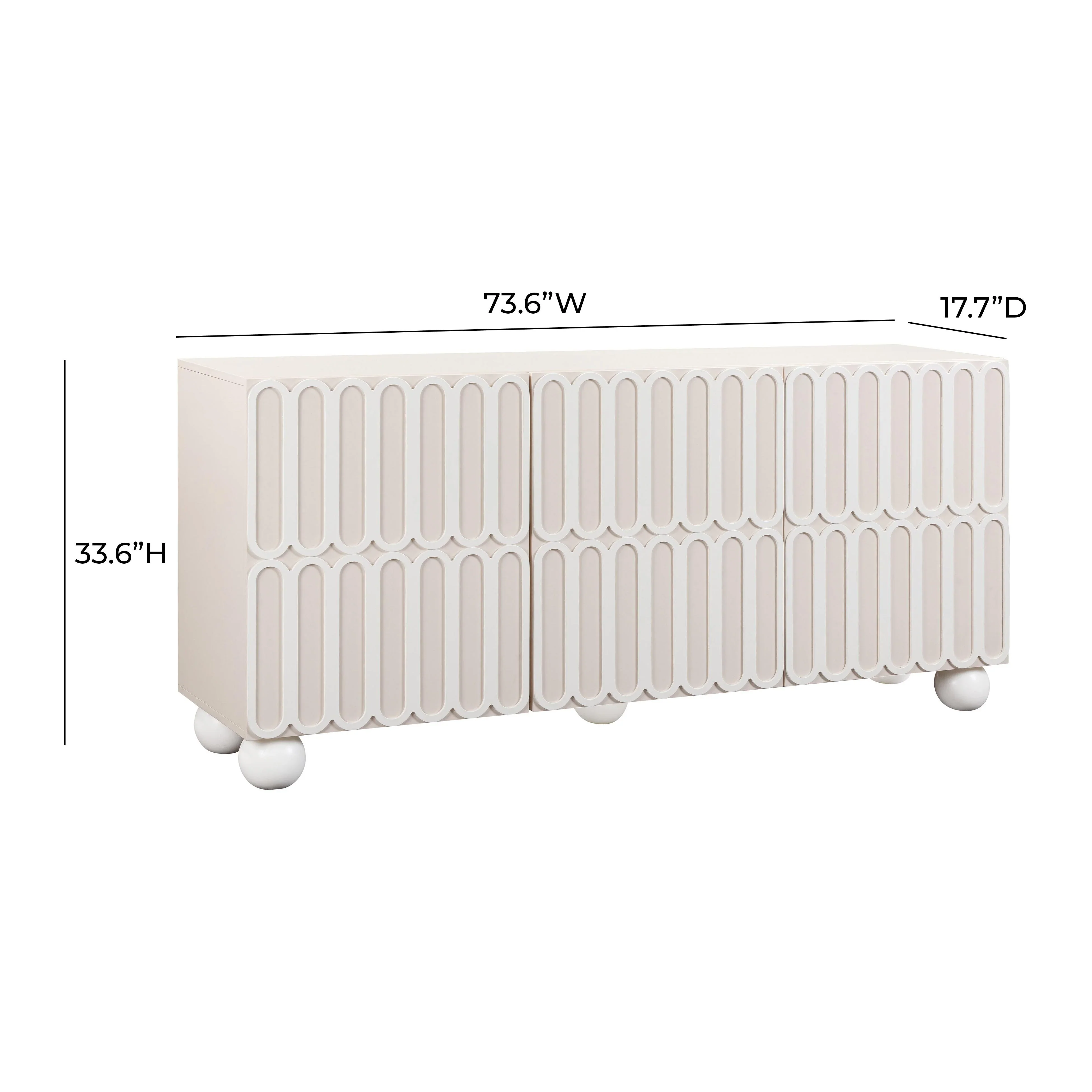 Tori 74" Motif Taupe Buffet - Image 9