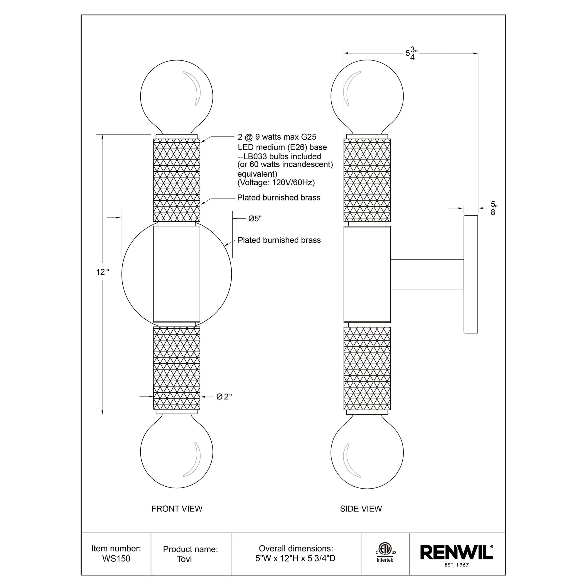 Tovi Wall Sconce - Image 6