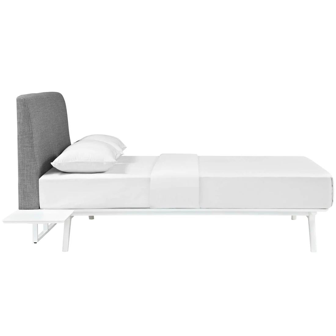 Tracy 3 Piece Full Bedroom Set in White Gray - Image 3