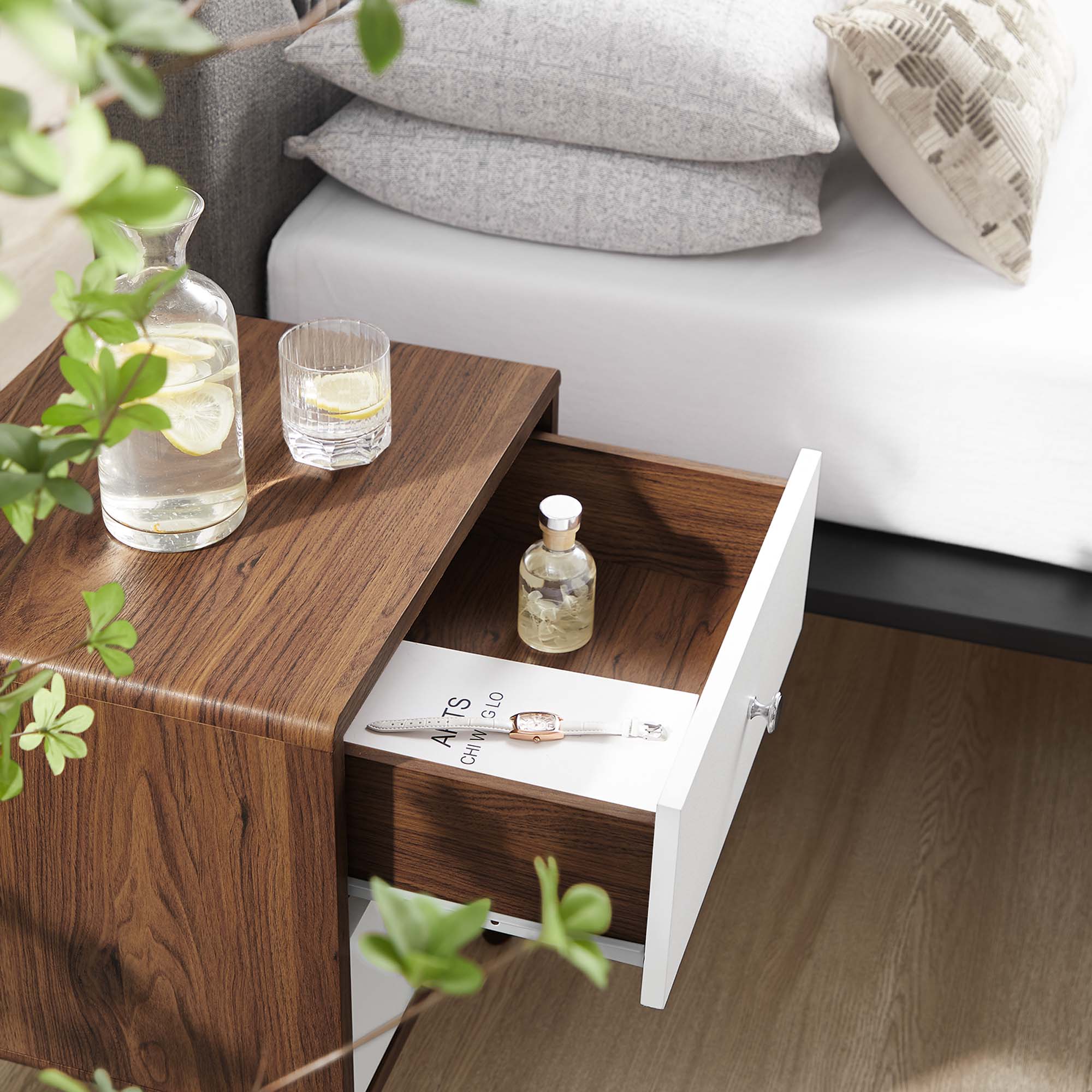 Transmit 2-Drawer Nightstand in Walnut White - Image 3