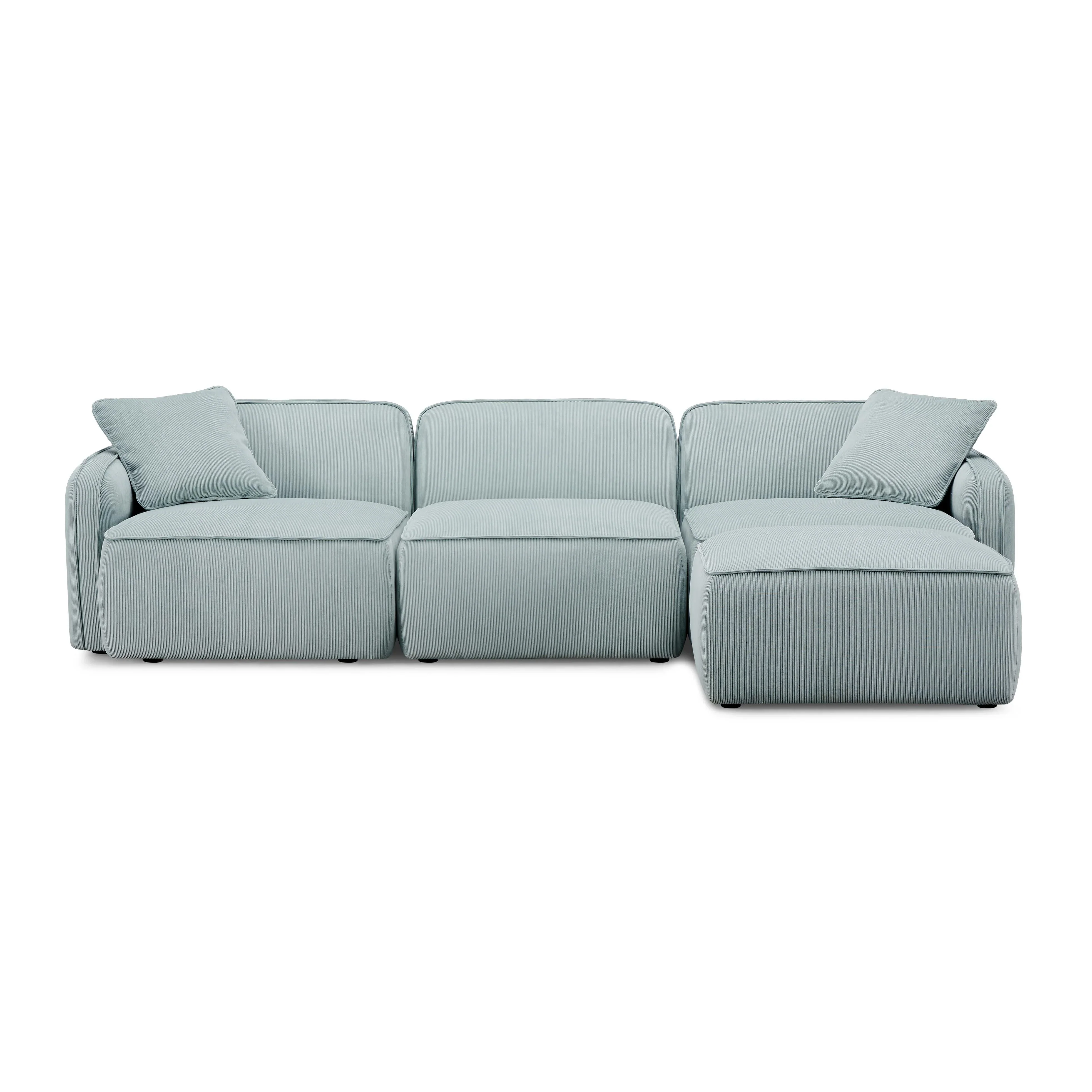Travie 4-Piece Performance Corduroy Velvet Modular Sectional - Image 14