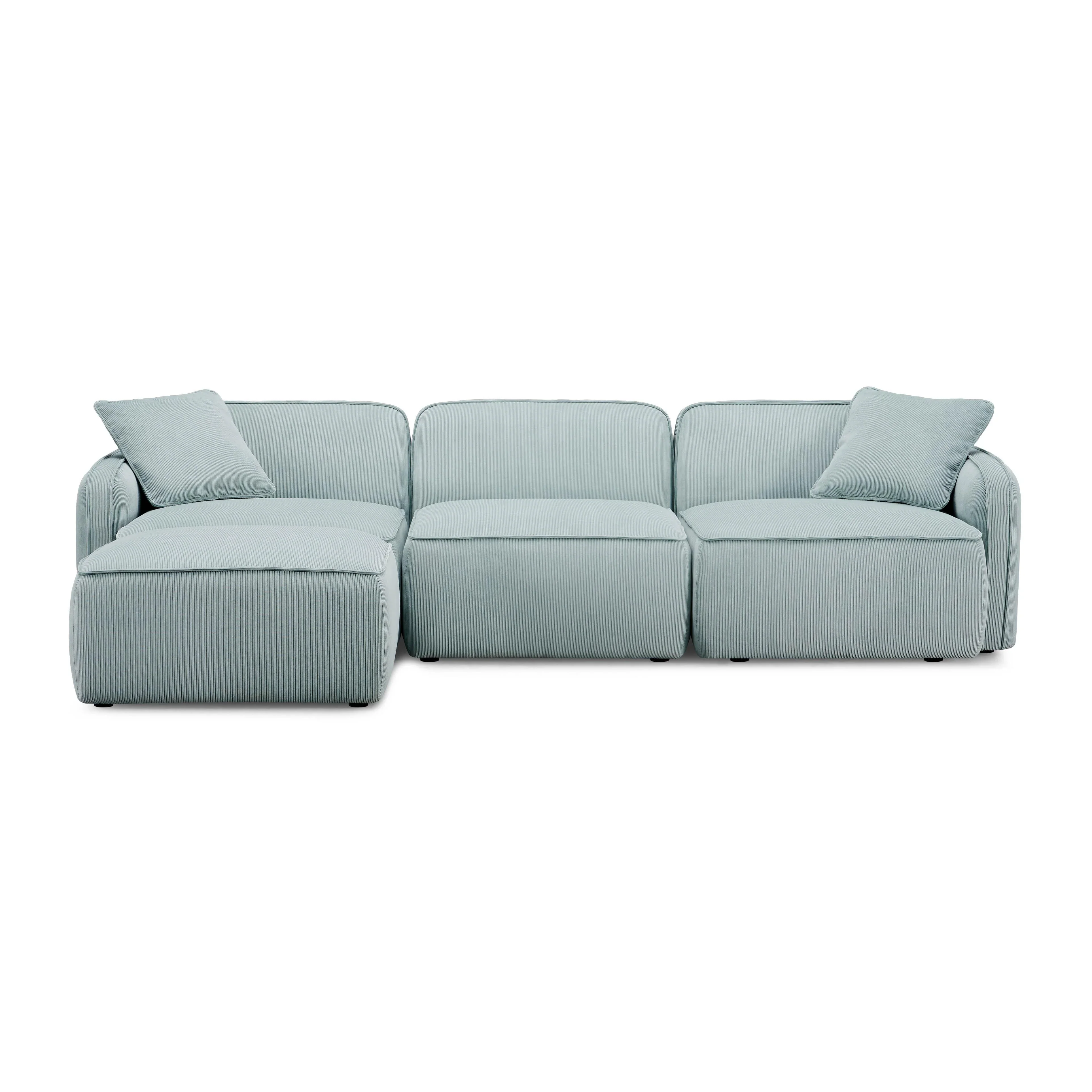 Travie 4-Piece Performance Corduroy Velvet Modular Sectional - Image 15