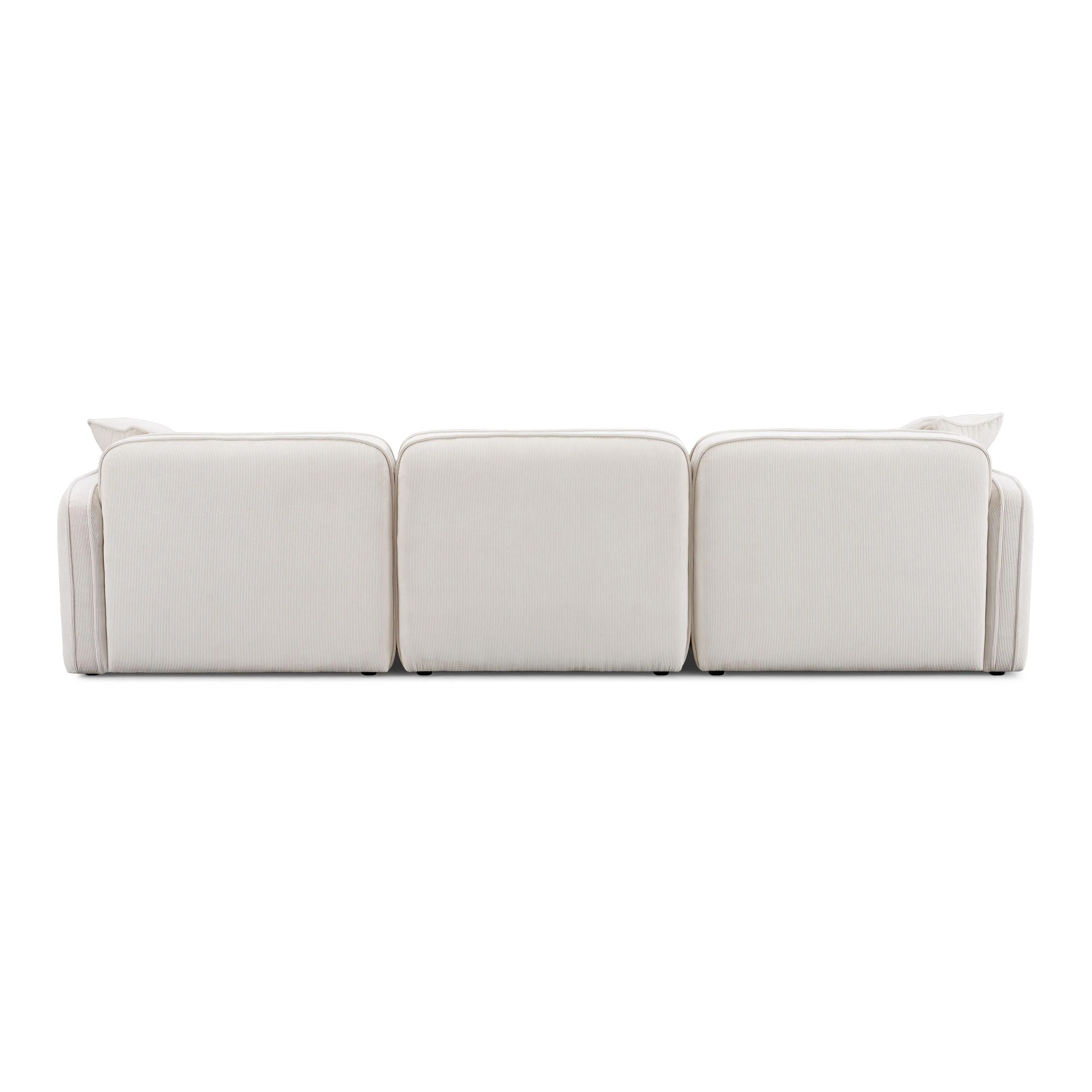 Travie 4-Piece Performance Corduroy Velvet Modular Sectional - Image 7