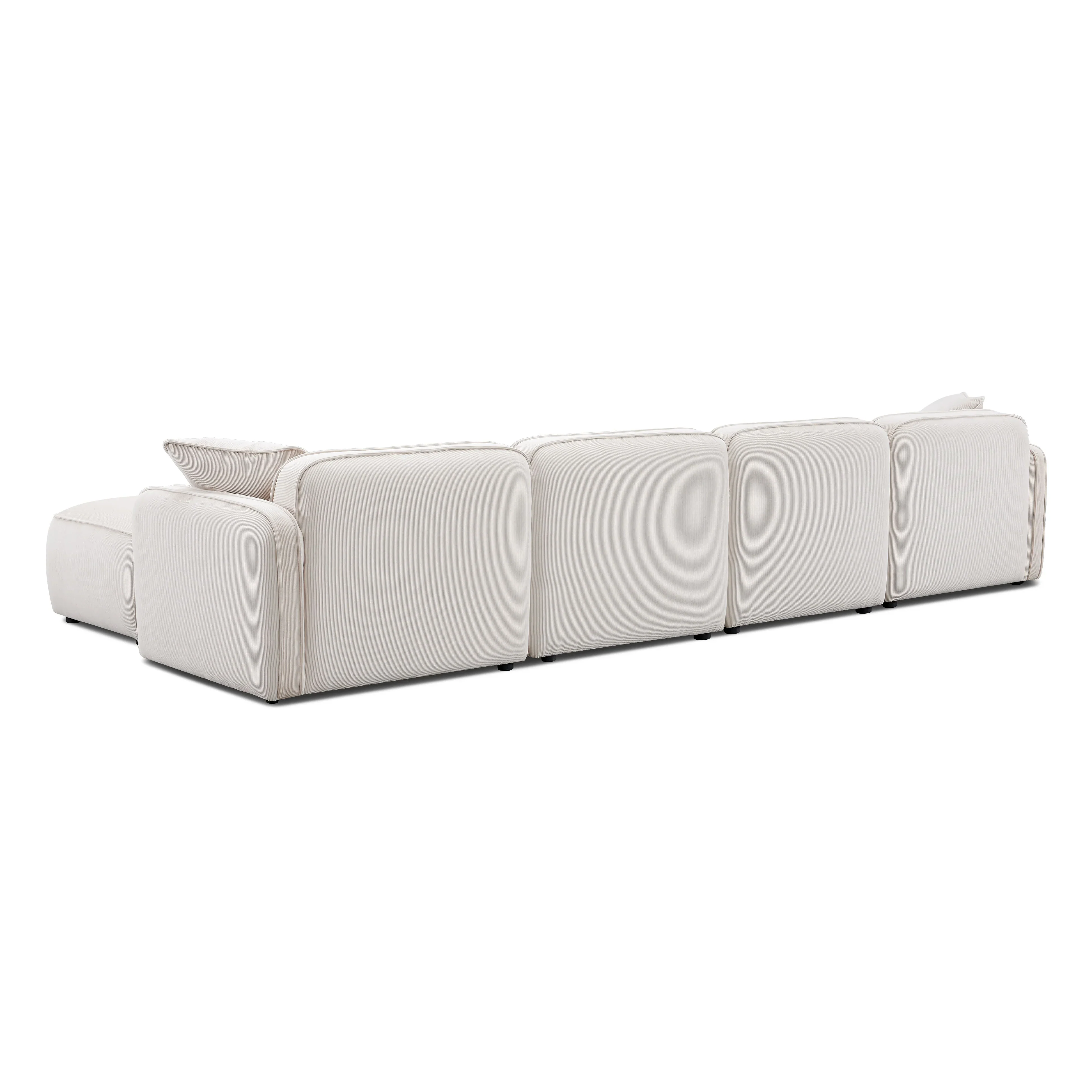 Travie 6-Piece Performance Corduroy Velvet Modular U-Sectional - Image 4