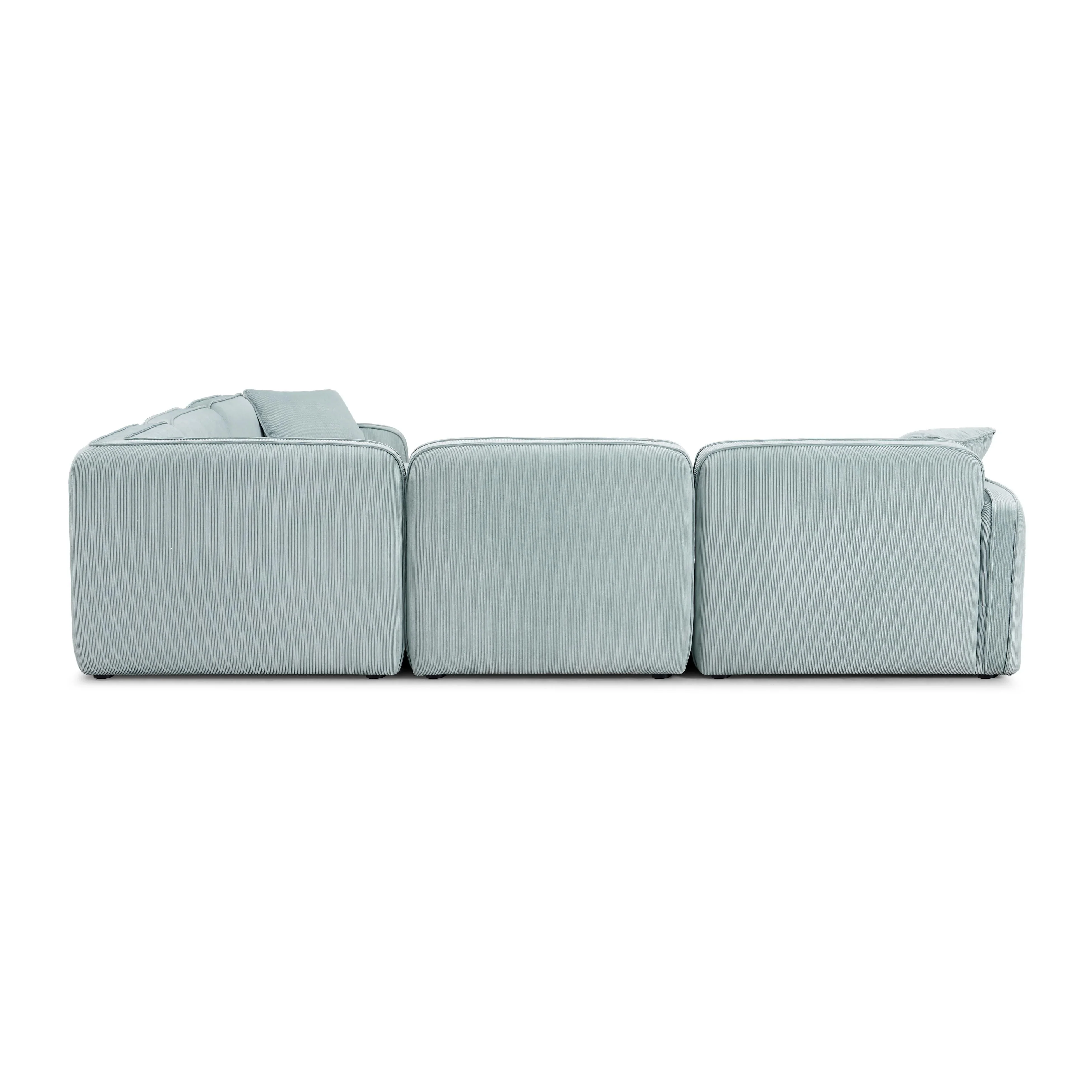 Travie 5-Piece Performance Corduroy Velvet Modular L-Sectional - Image 12