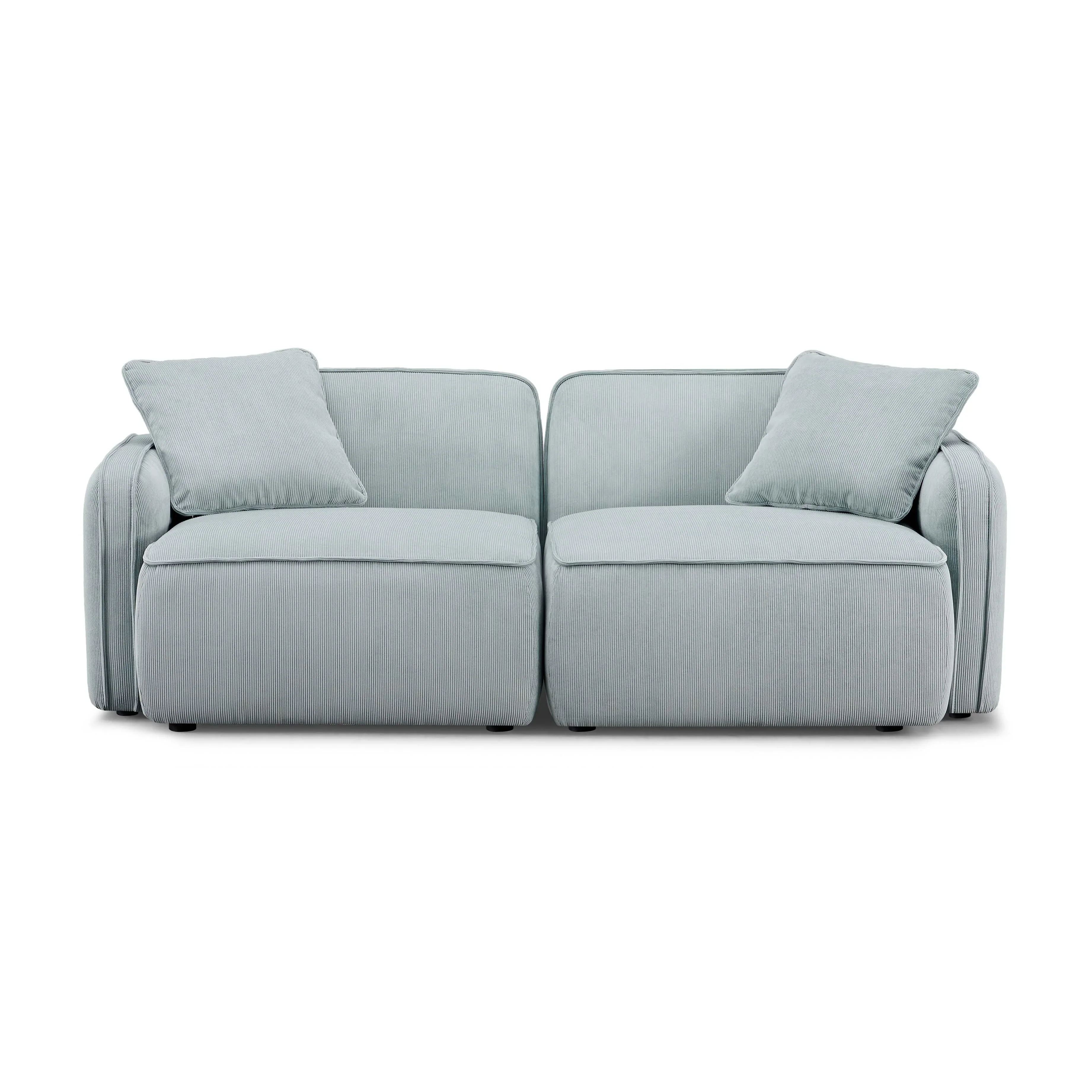 Travie 78" Performance Corduroy Velvet Modular Loveseat - Image 10