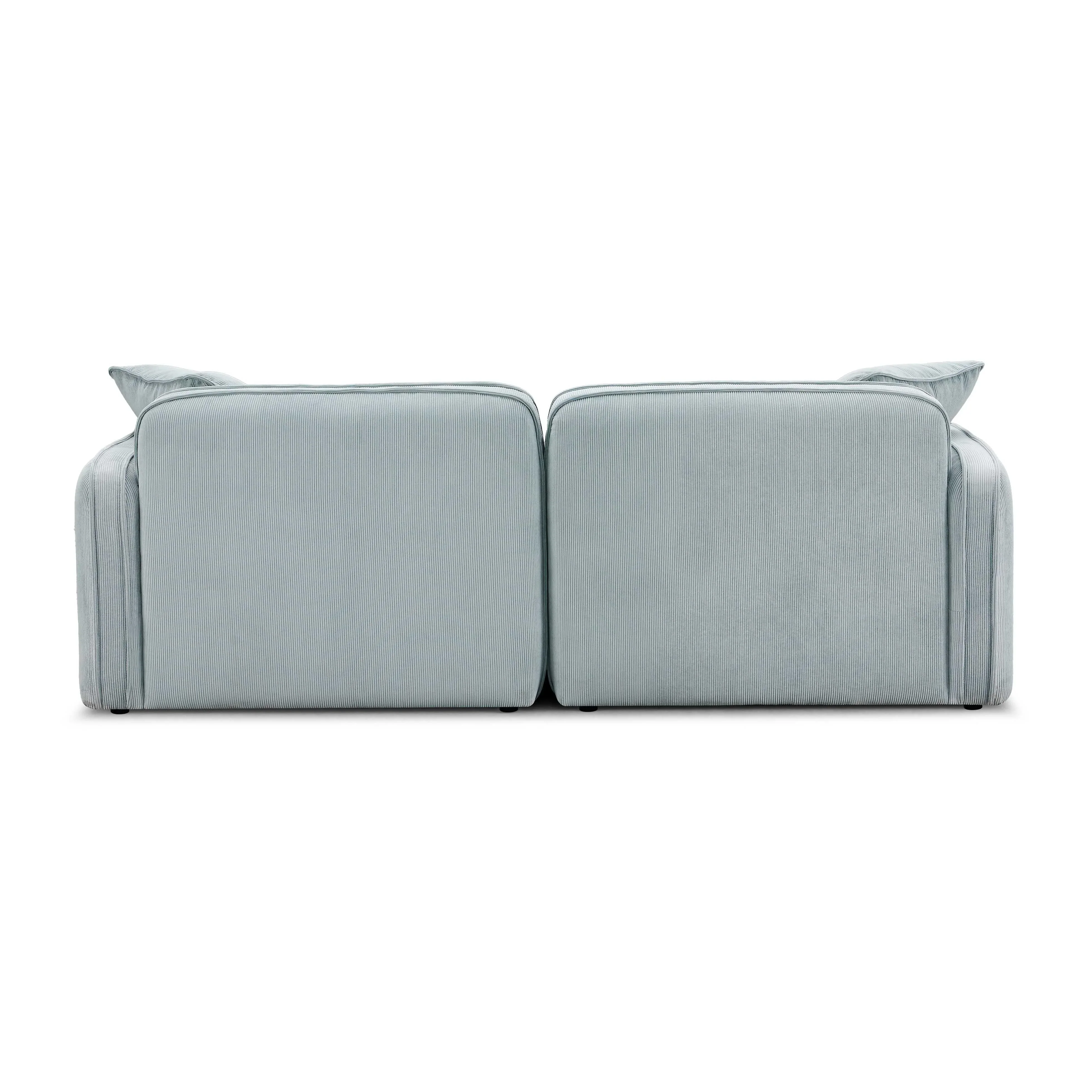 Travie 78" Performance Corduroy Velvet Modular Loveseat - Image 11