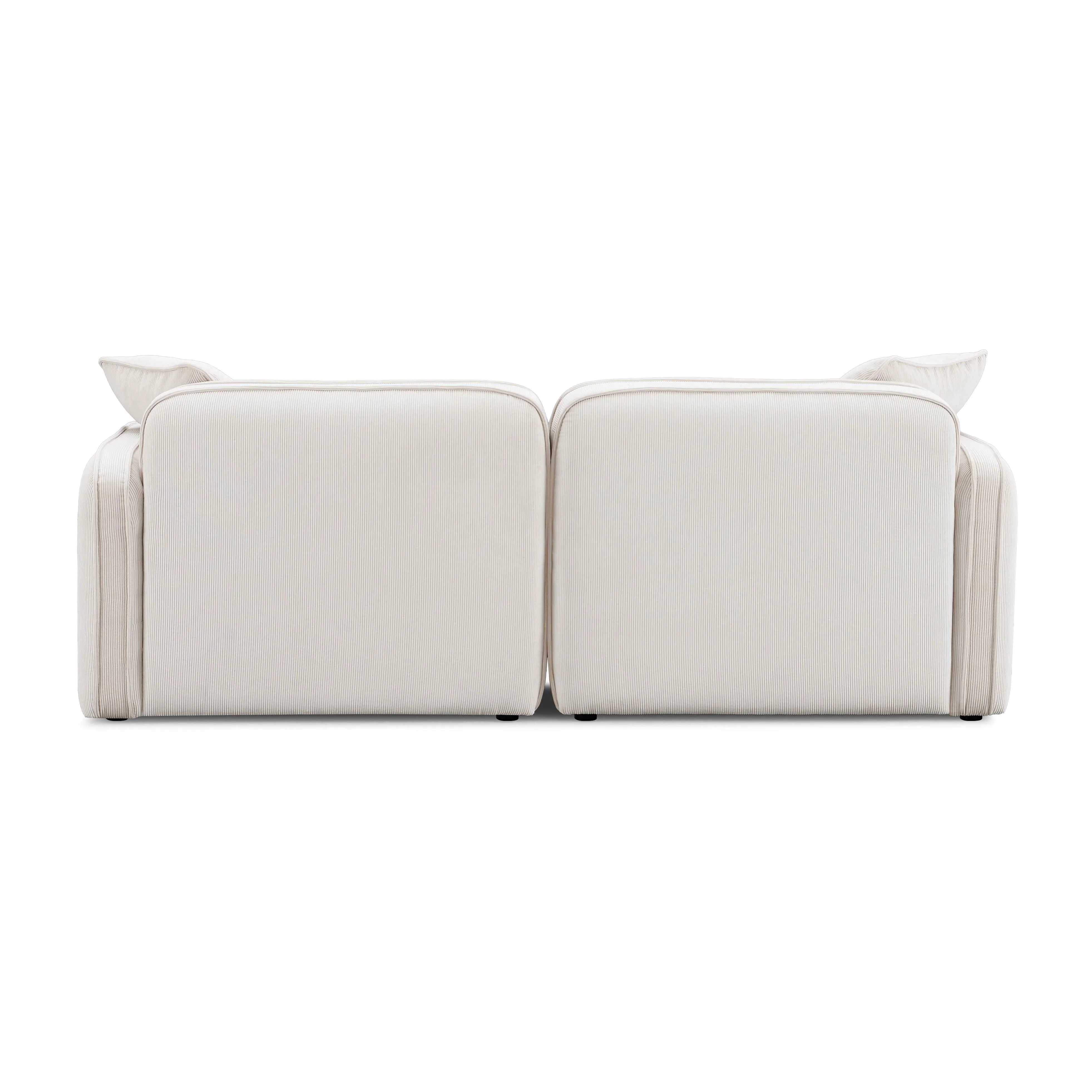 Travie 78" Performance Corduroy Velvet Modular Loveseat - Image 4