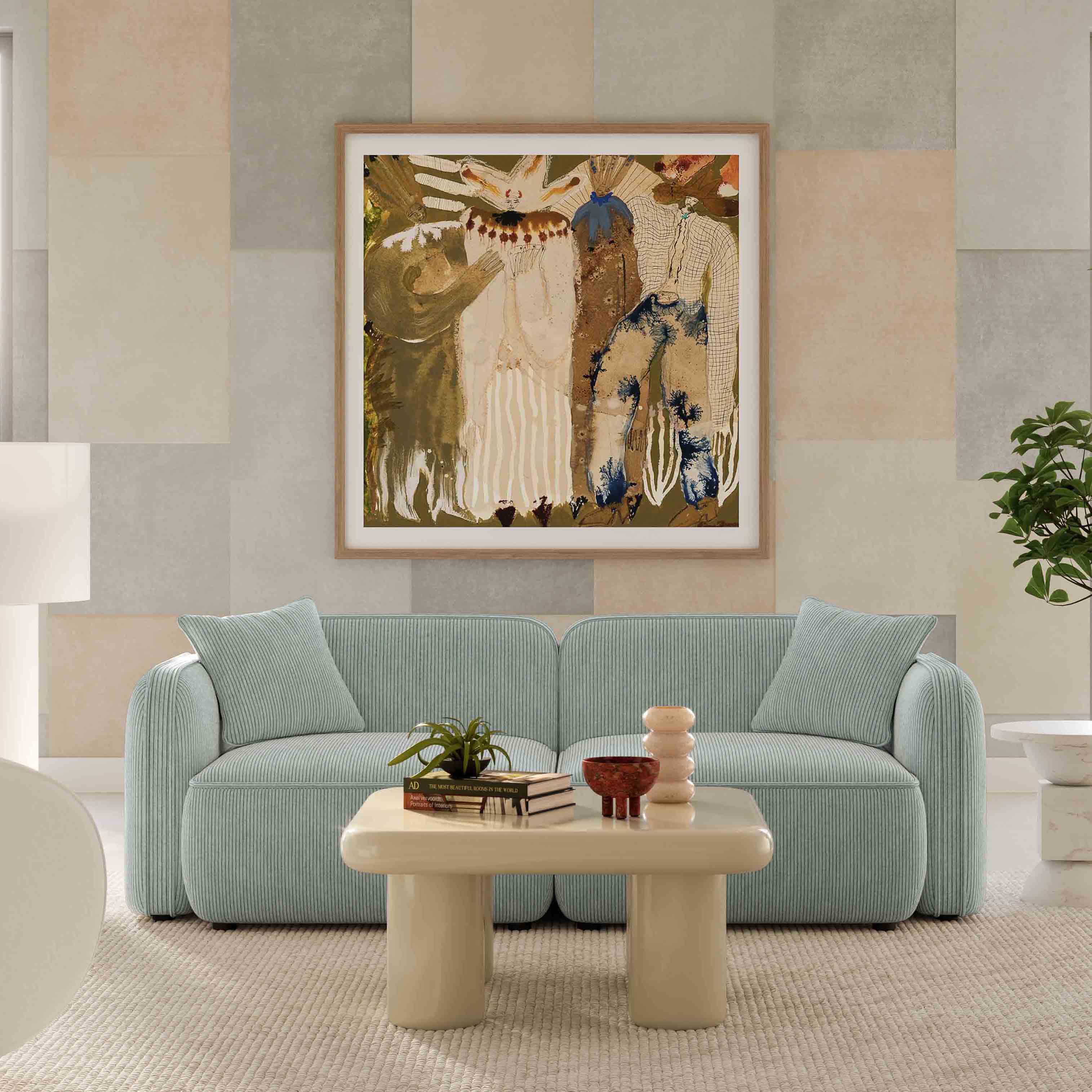 Travie 78" Performance Corduroy Velvet Modular Loveseat - Image 9