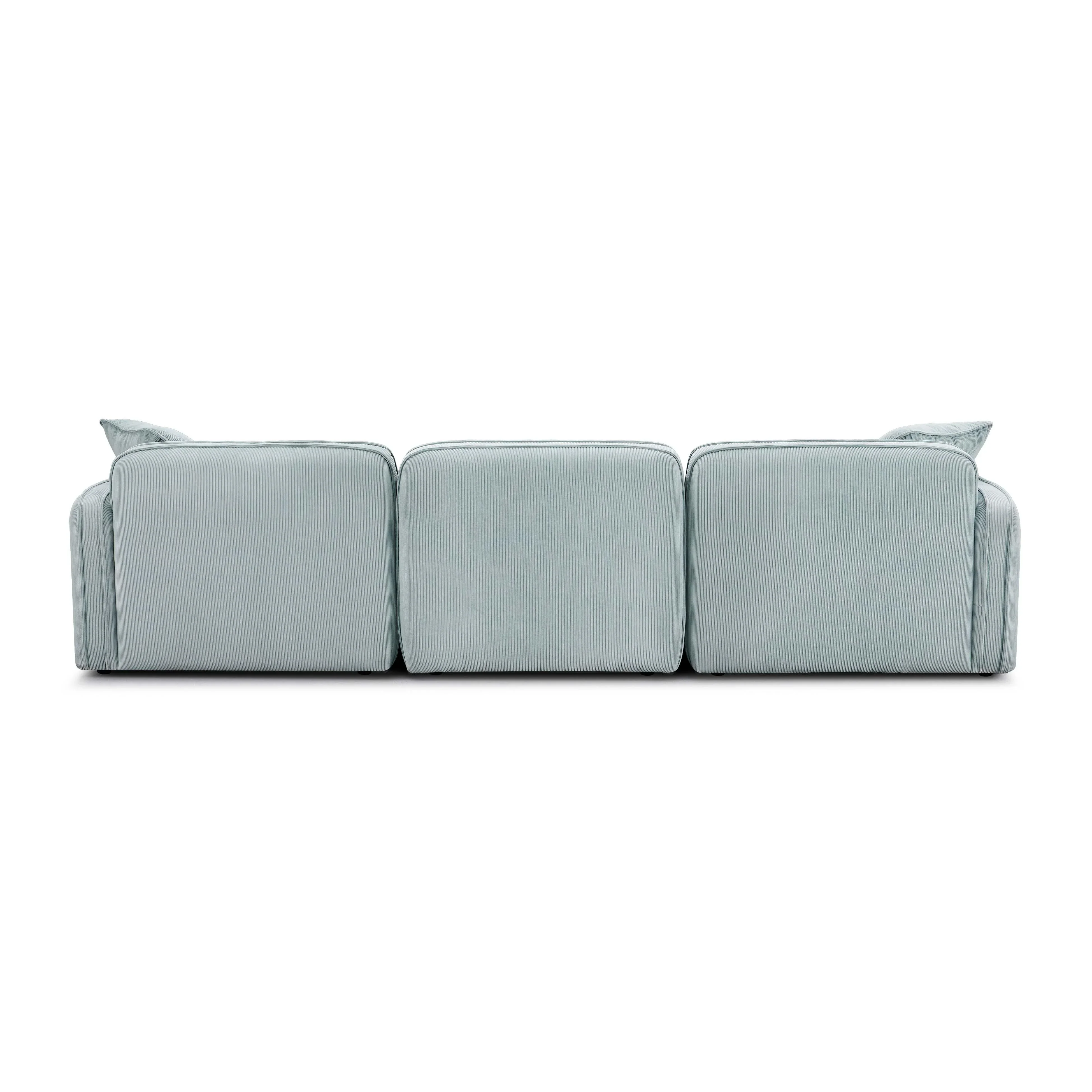 Travie 112" Performance Corduroy Velvet Modular Sofa - Image 11
