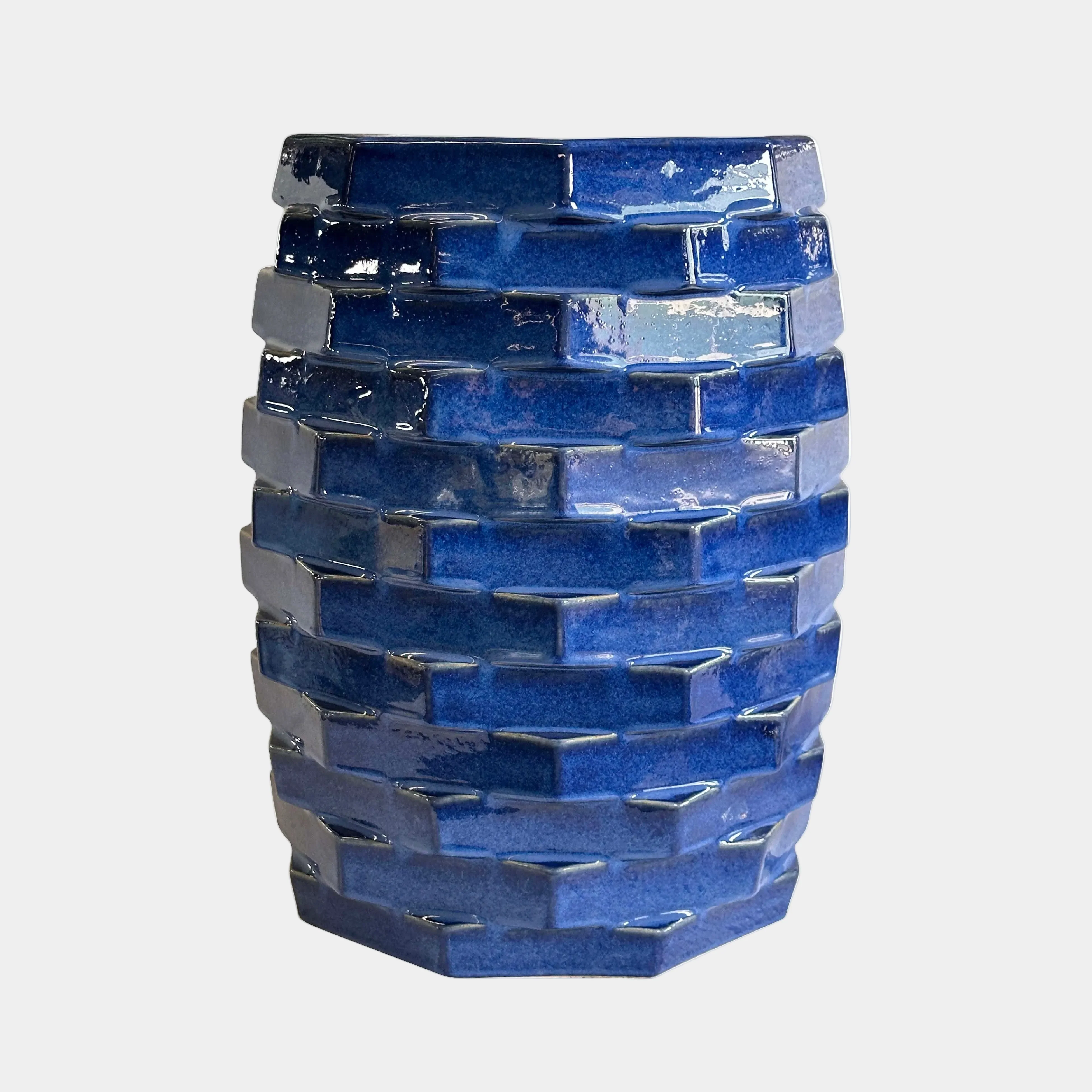 Trax Azul Blue Indoor/Outdoor Ceramic Side Table