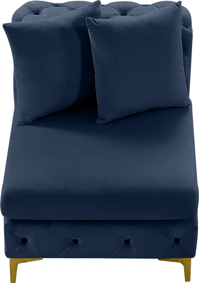 Tremblay Velvet Upholstered Armless Modular Chair - Image 49