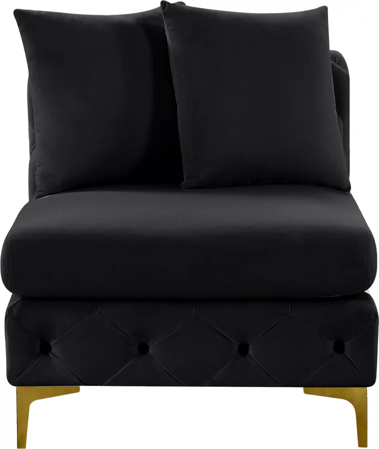 Tremblay Velvet Upholstered Armless Modular Chair - Image 5