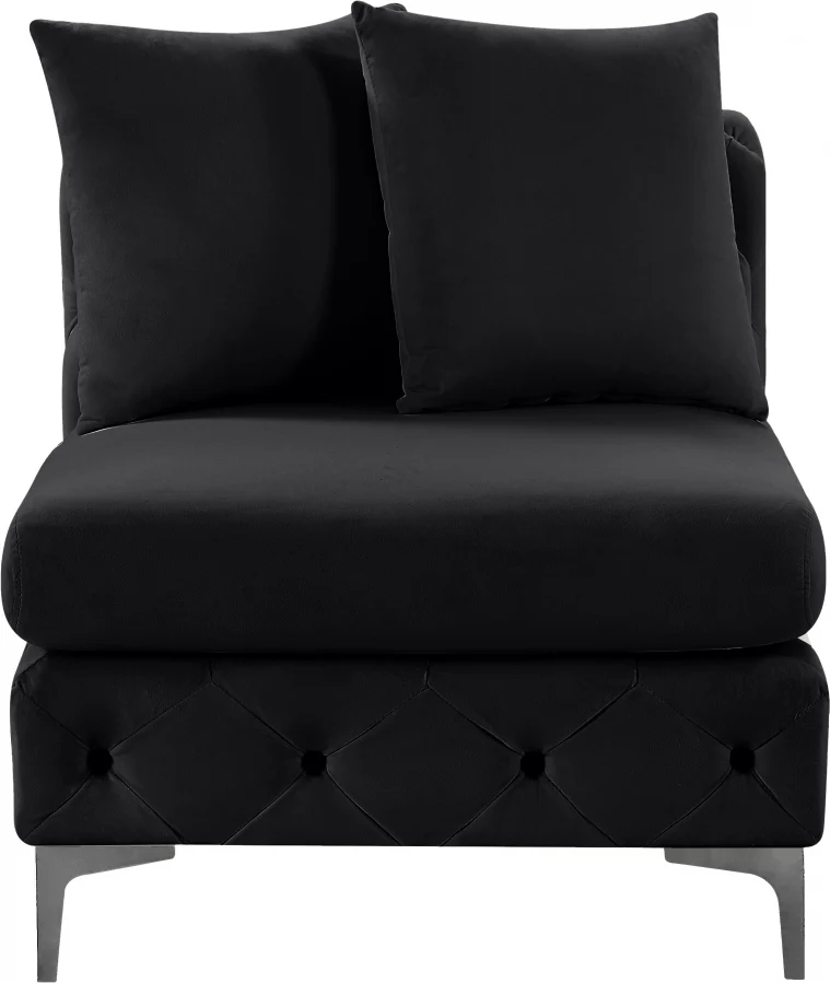 Tremblay Velvet Upholstered Armless Modular Chair - Image 6
