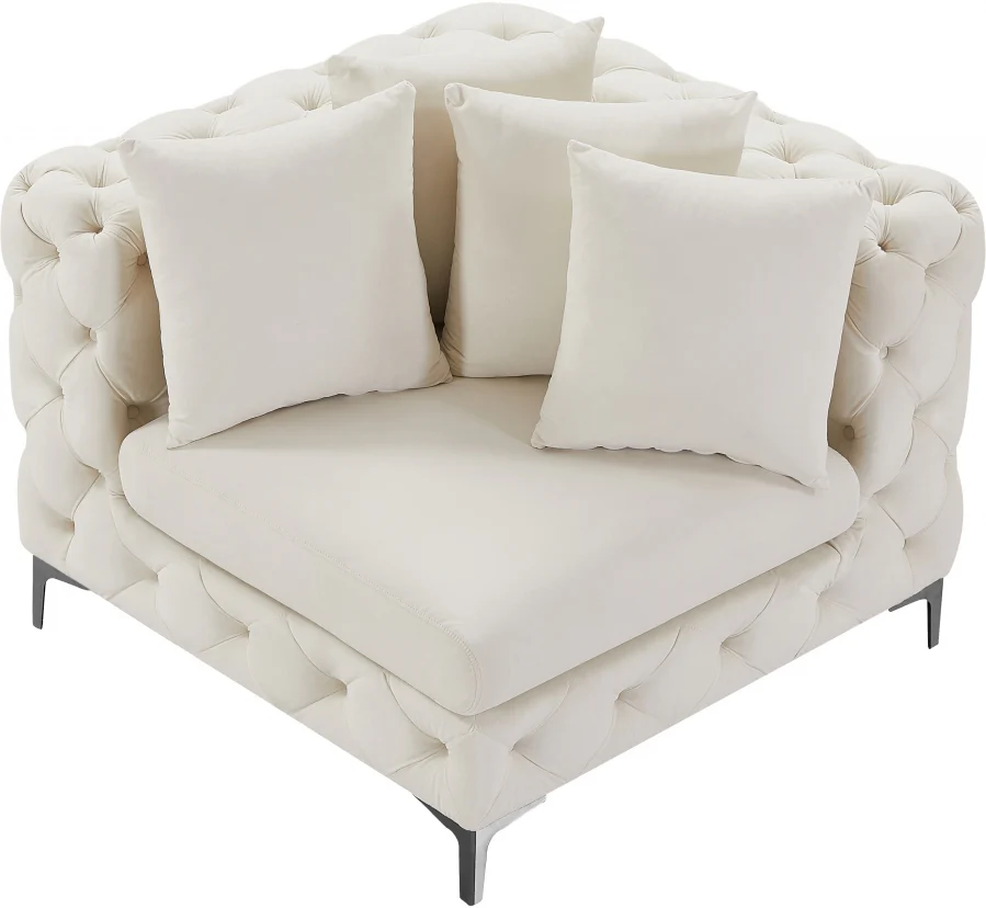 Tremblay Velvet Upholstered Corner Modular Chair - Image 31
