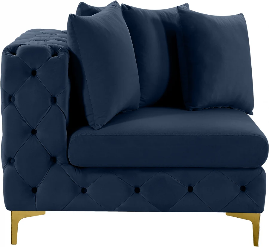 Tremblay Velvet Upholstered Corner Modular Chair - Image 50