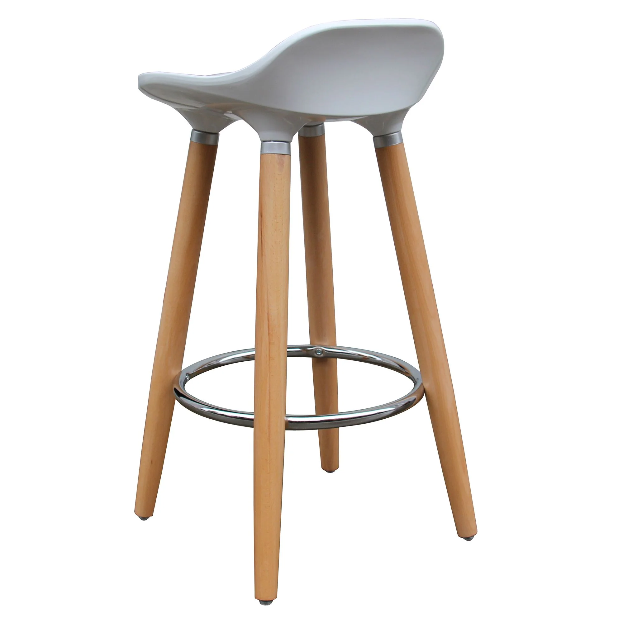 Trex 26" Counter Stool, set of 2, in White and Natural - Image 3