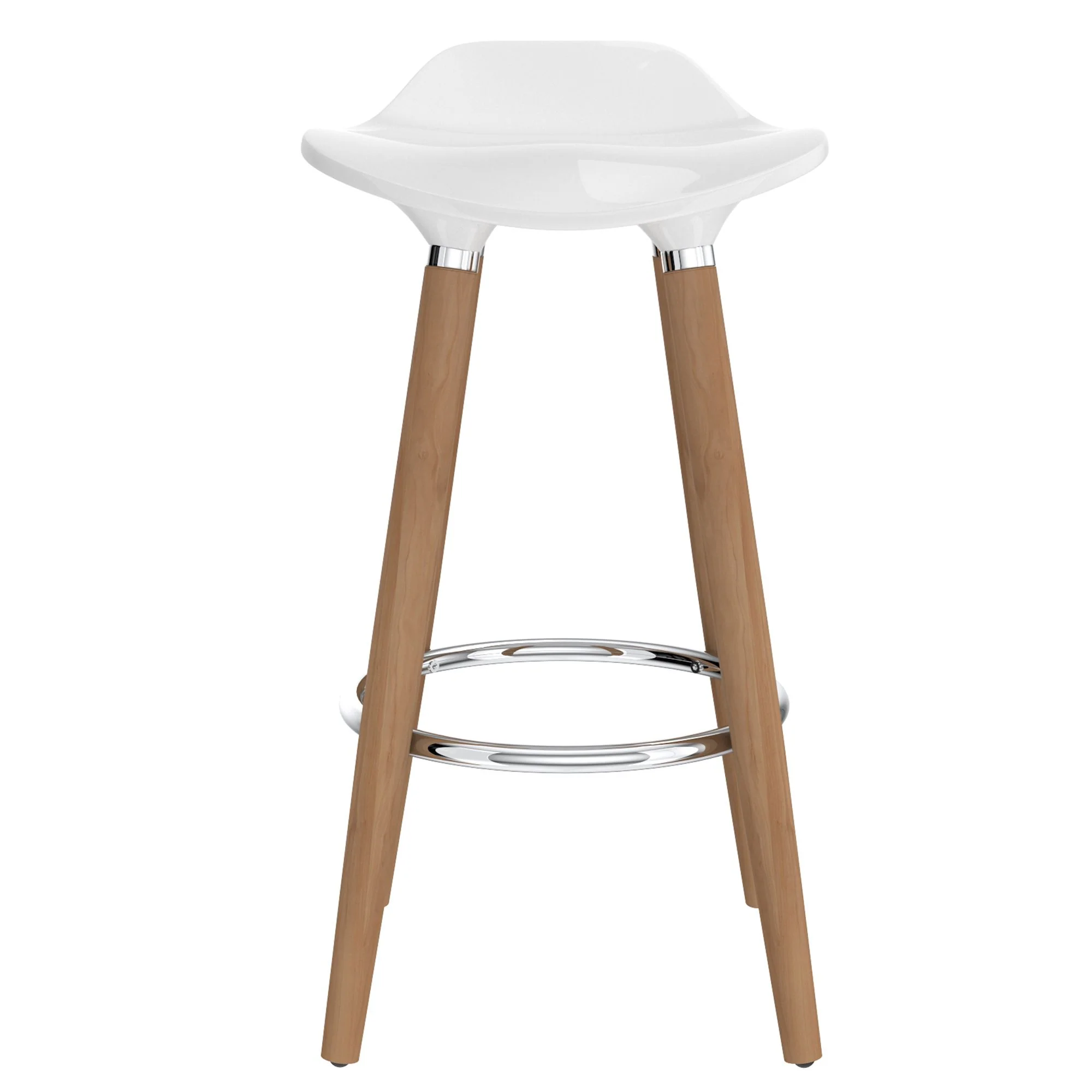 Trex 26" Counter Stool, set of 2, in White and Natural - Image 4