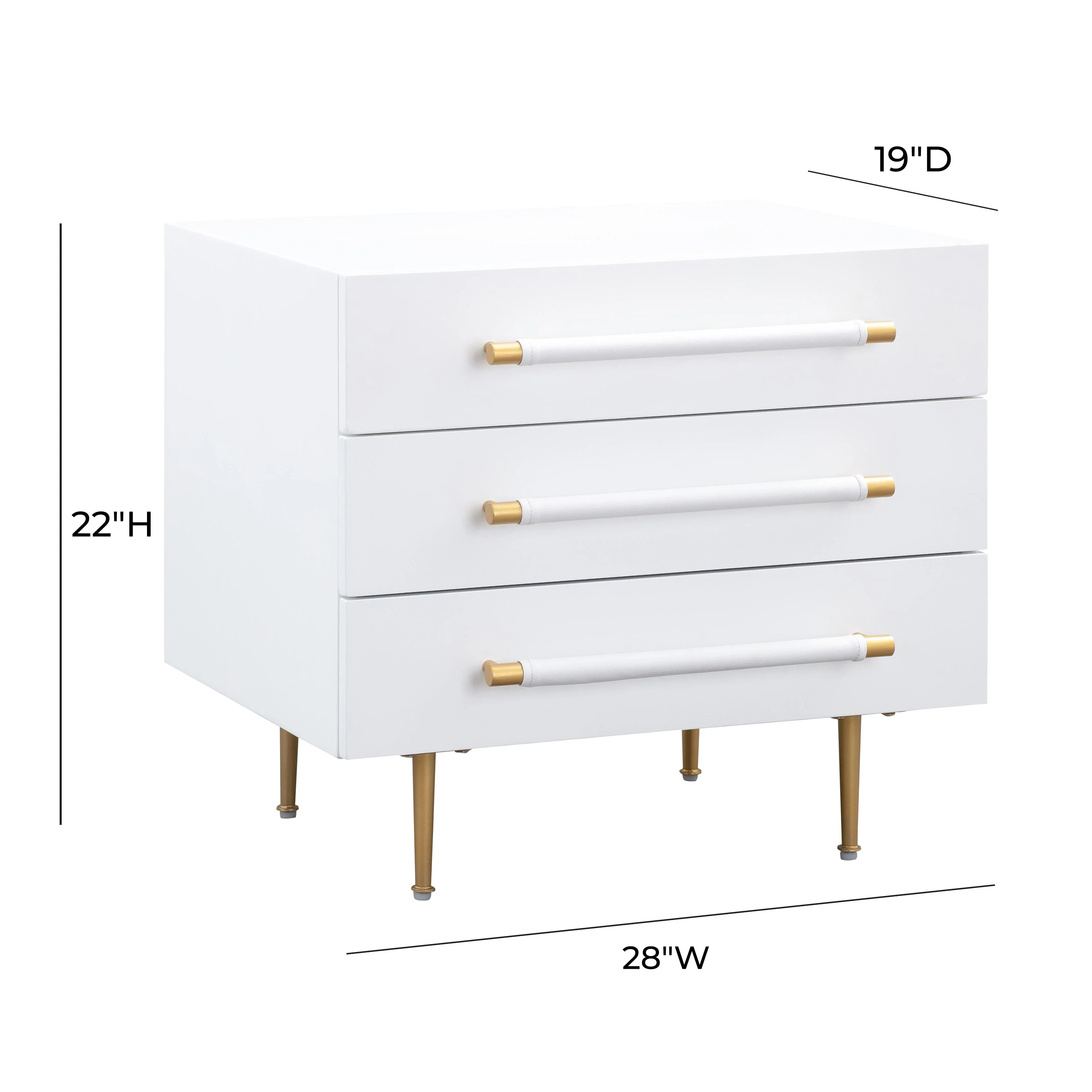 Trident 28" 3-Drawer Nightstand - Image 25