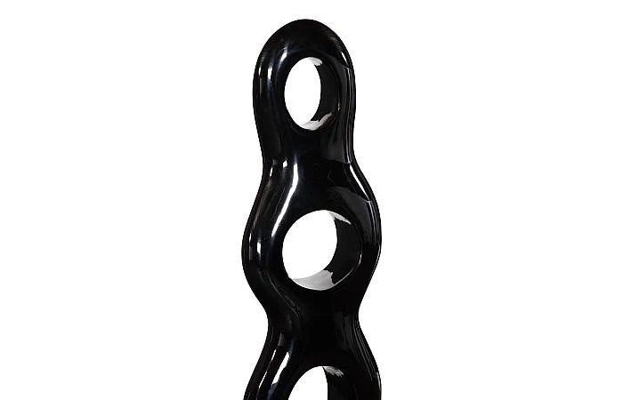Triple Circle Sculpture, Gel Coat Black - Image 4