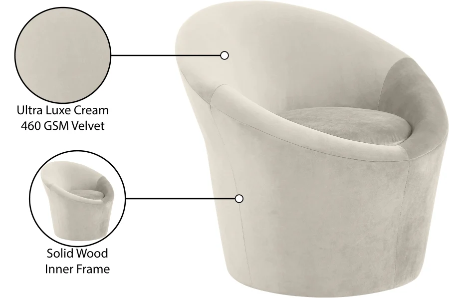 Tristan Velvet Upholstered Accent Chair - Image 20