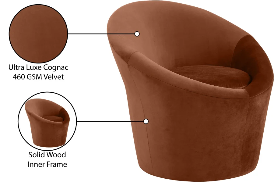 Tristan Velvet Upholstered Accent Chair - Image 40