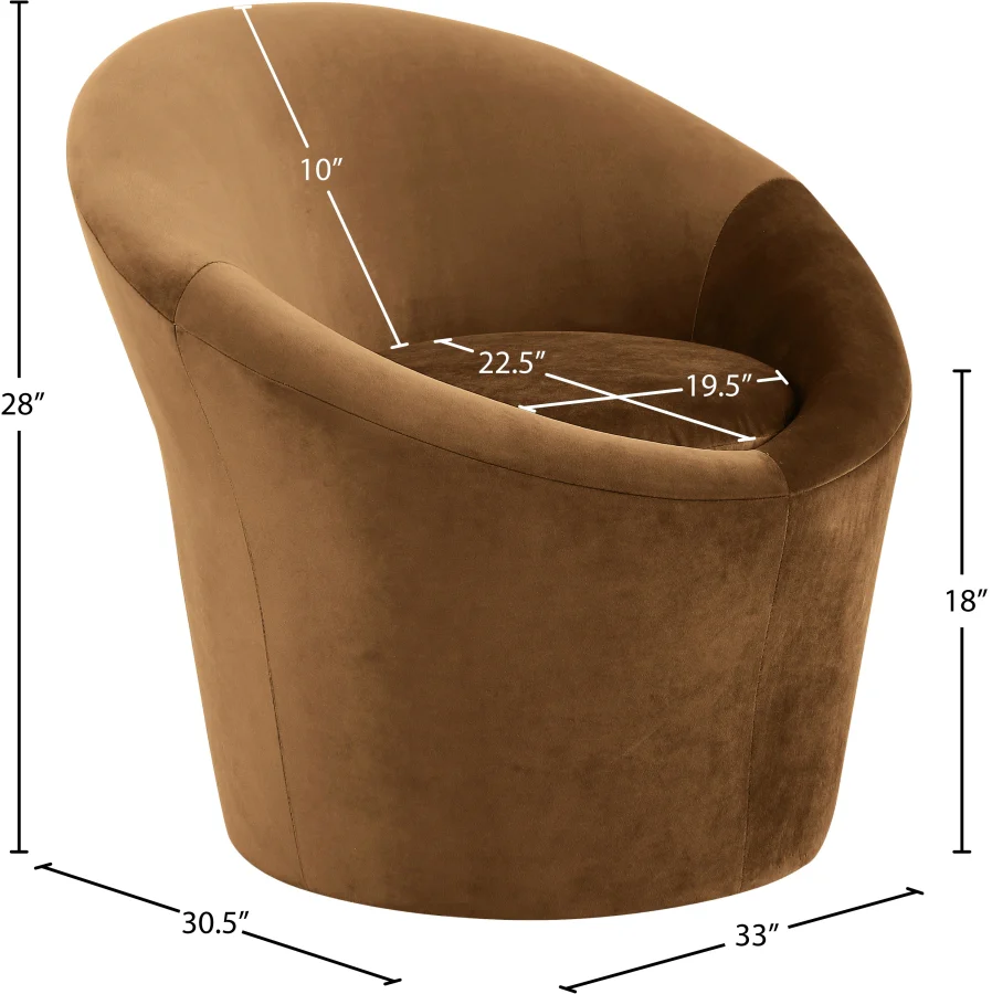 Tristan Velvet Upholstered Accent Chair - Image 89