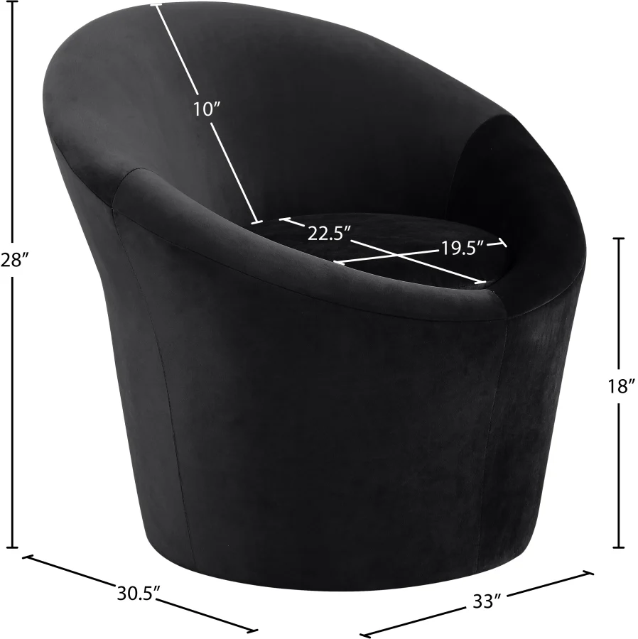 Tristan Velvet Upholstered Accent Chair - Image 9