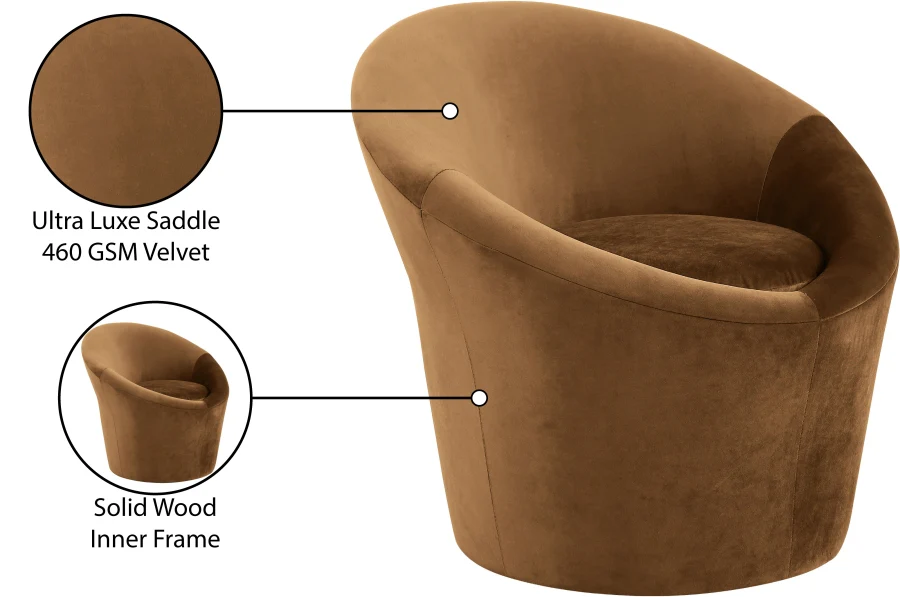 Tristan Velvet Upholstered Accent Chair - Image 90