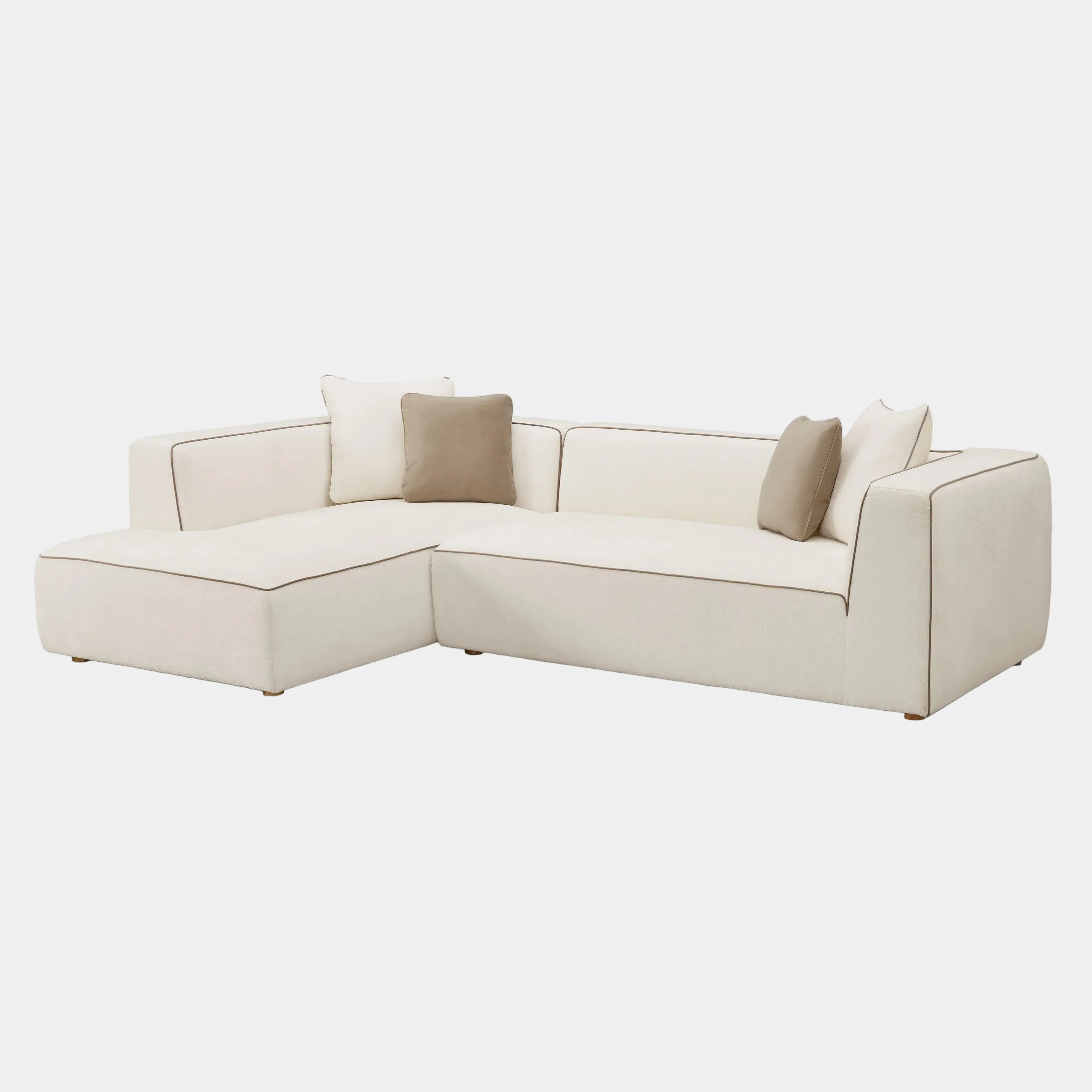 Tristine 2-Piece Cream Contract-Grade Linen L-Shaped Sectional - Image 7