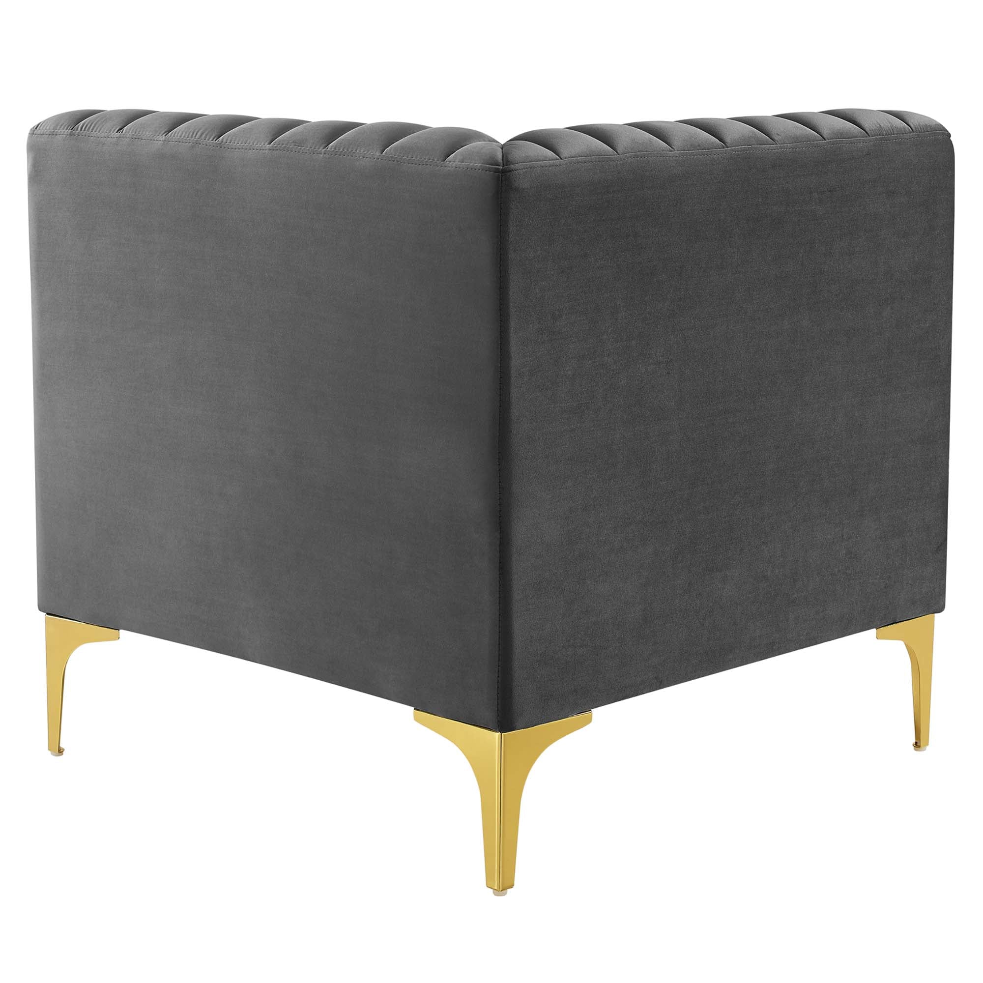 Triumph Channel Tufted Performance Velvet 6-Piece Sectional Sofa - Image 6