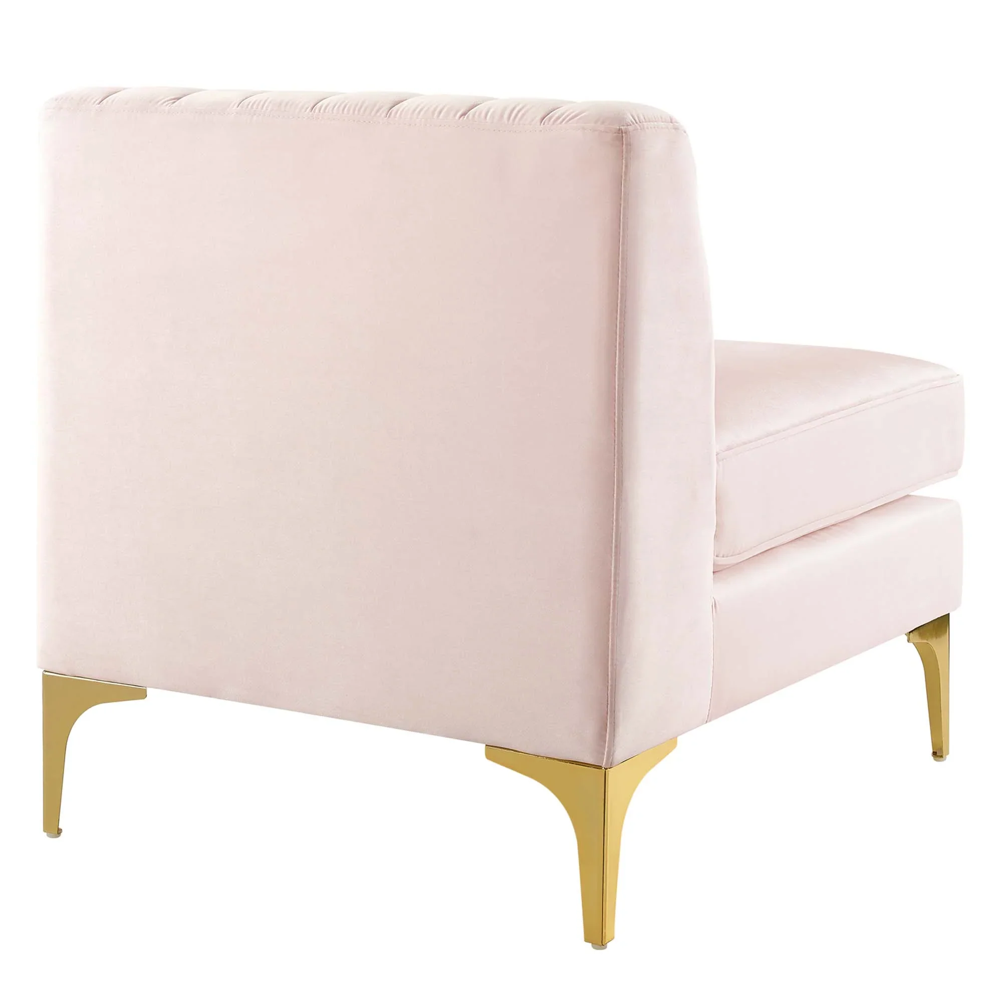 Triumph Channel Tufted Performance Velvet Armless Chair - Image 14