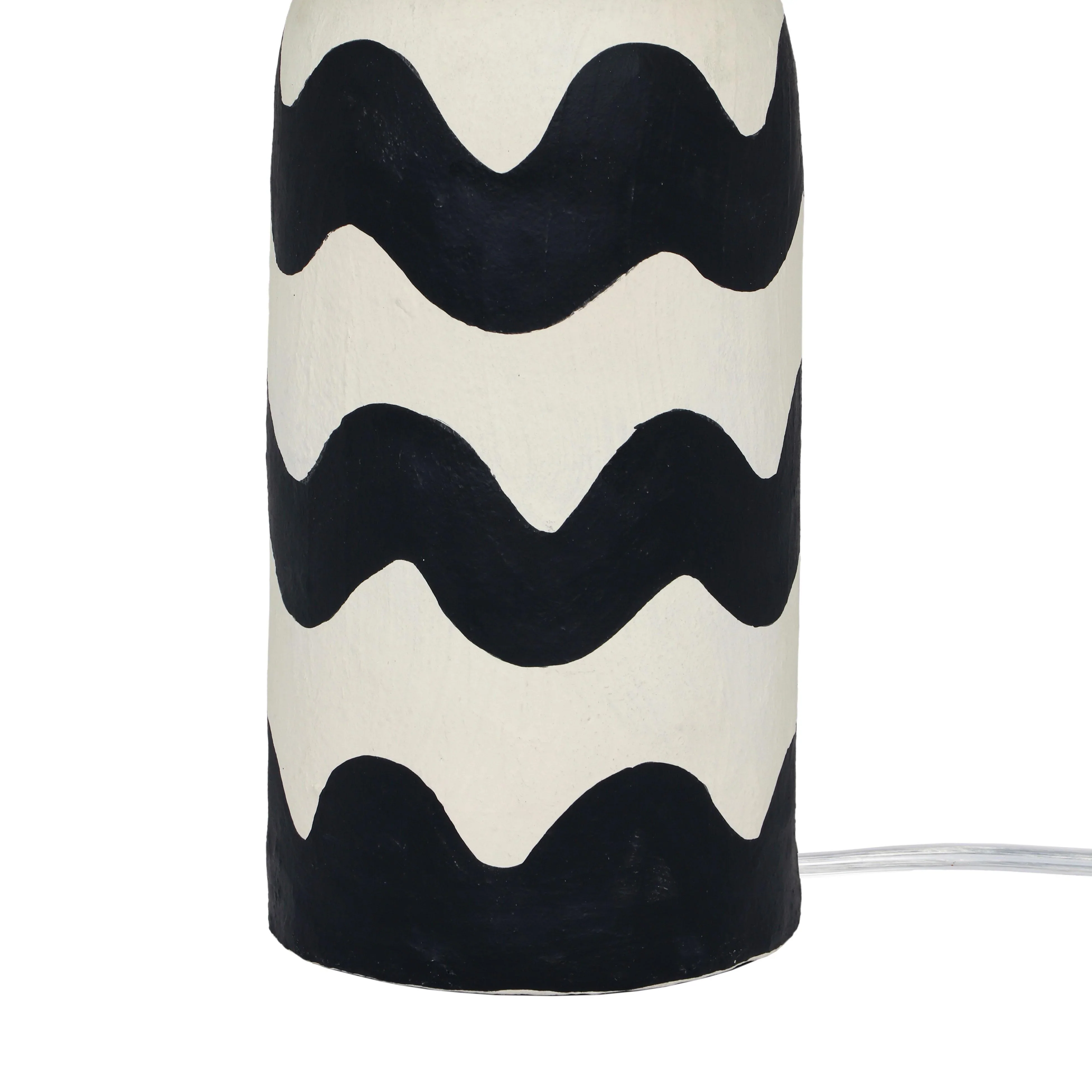 Tropea Black Waves Papier Mache Table Lamp - Image 5