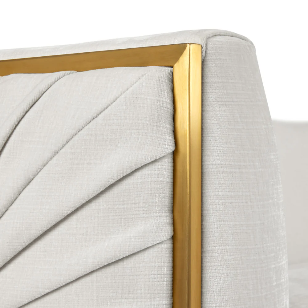 Truro Gold Sofa Vanilla Fabric - Image 6
