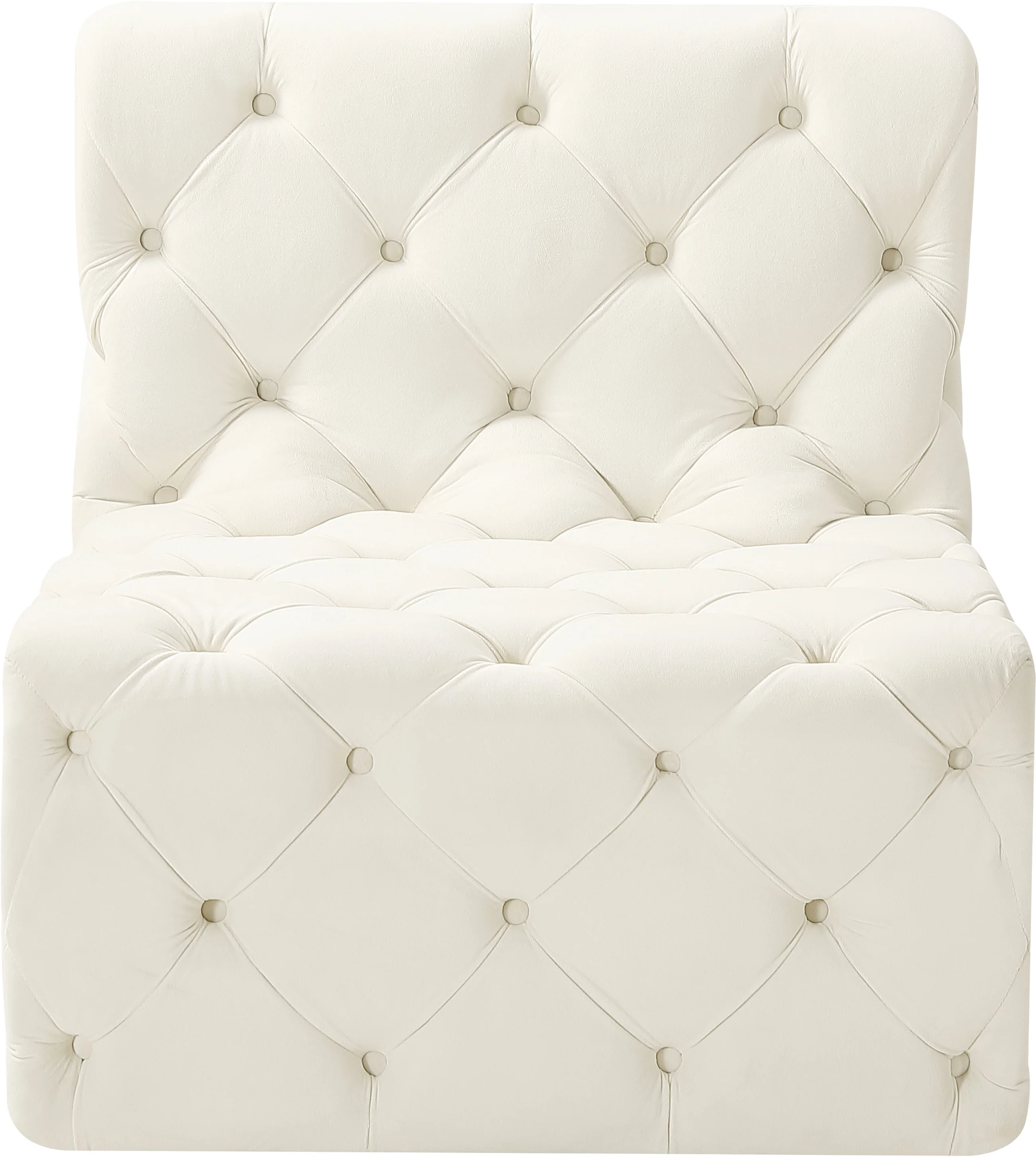 Tuft Velvet Upholstered Armless Modular Chair - Image 23