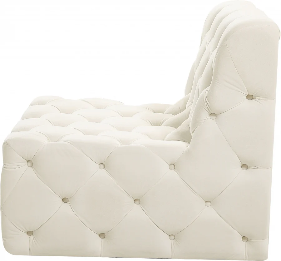 Tuft Velvet Upholstered Armless Modular Chair - Image 25