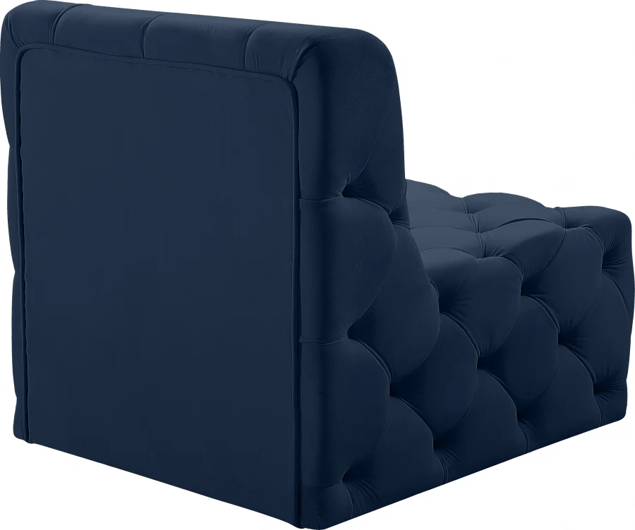Tuft Velvet Upholstered Armless Modular Chair - Image 31