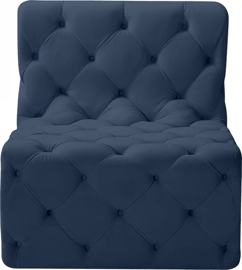 Tuft Velvet Upholstered Armless Modular Chair - Image 32