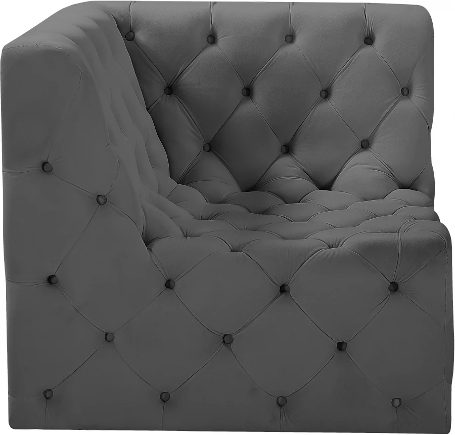 Tuft Velvet Upholstered Corner Modular Chair - Image 14