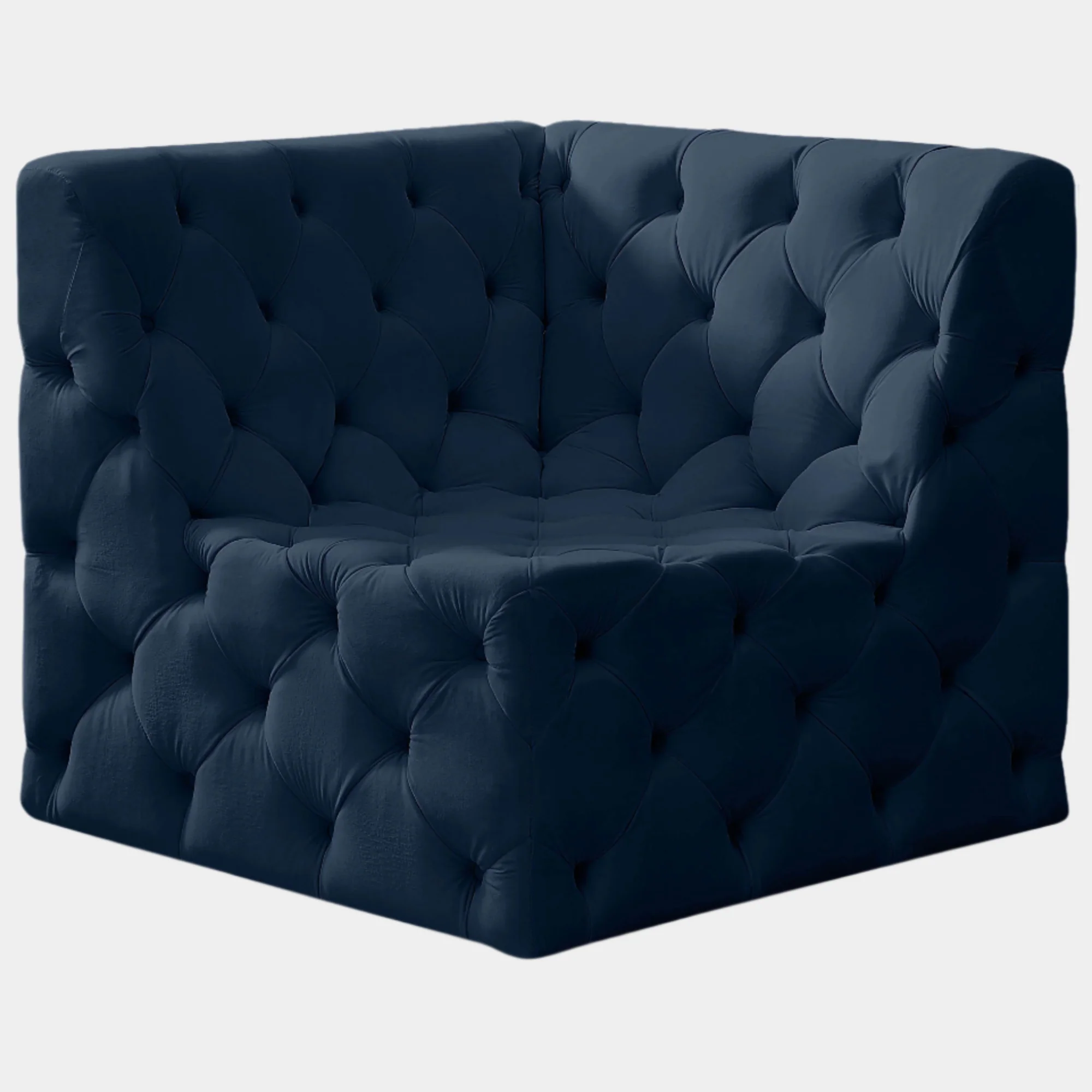 Tuft Velvet Upholstered Corner Modular Chair - Image 25