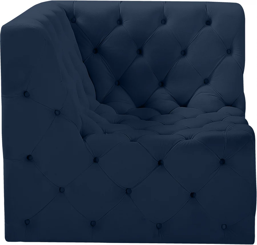 Tuft Velvet Upholstered Corner Modular Chair - Image 30