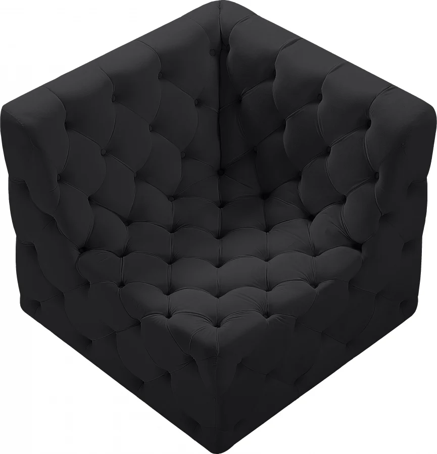 Tuft Velvet Upholstered Corner Modular Chair - Image 5