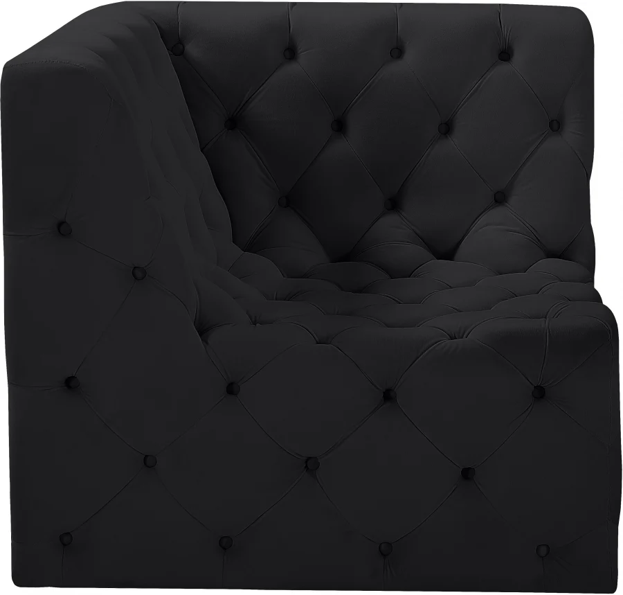 Tuft Velvet Upholstered Corner Modular Chair - Image 6
