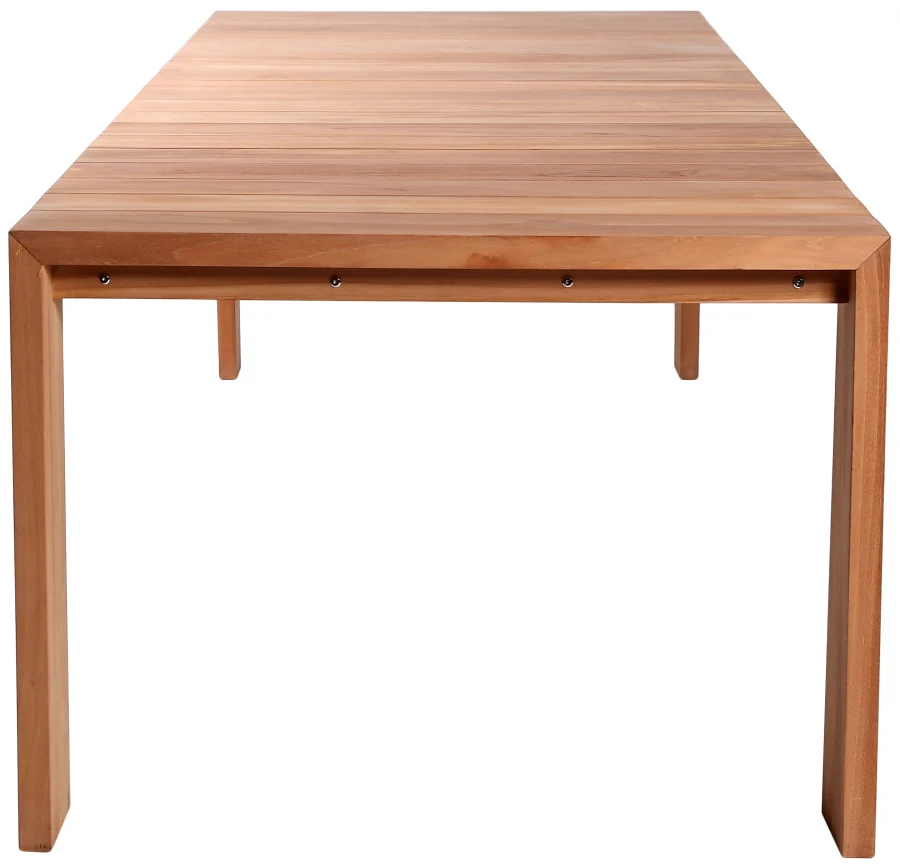 Tulum 108.5" Teak Wood Outdoor Patio Dining Table - Image 4