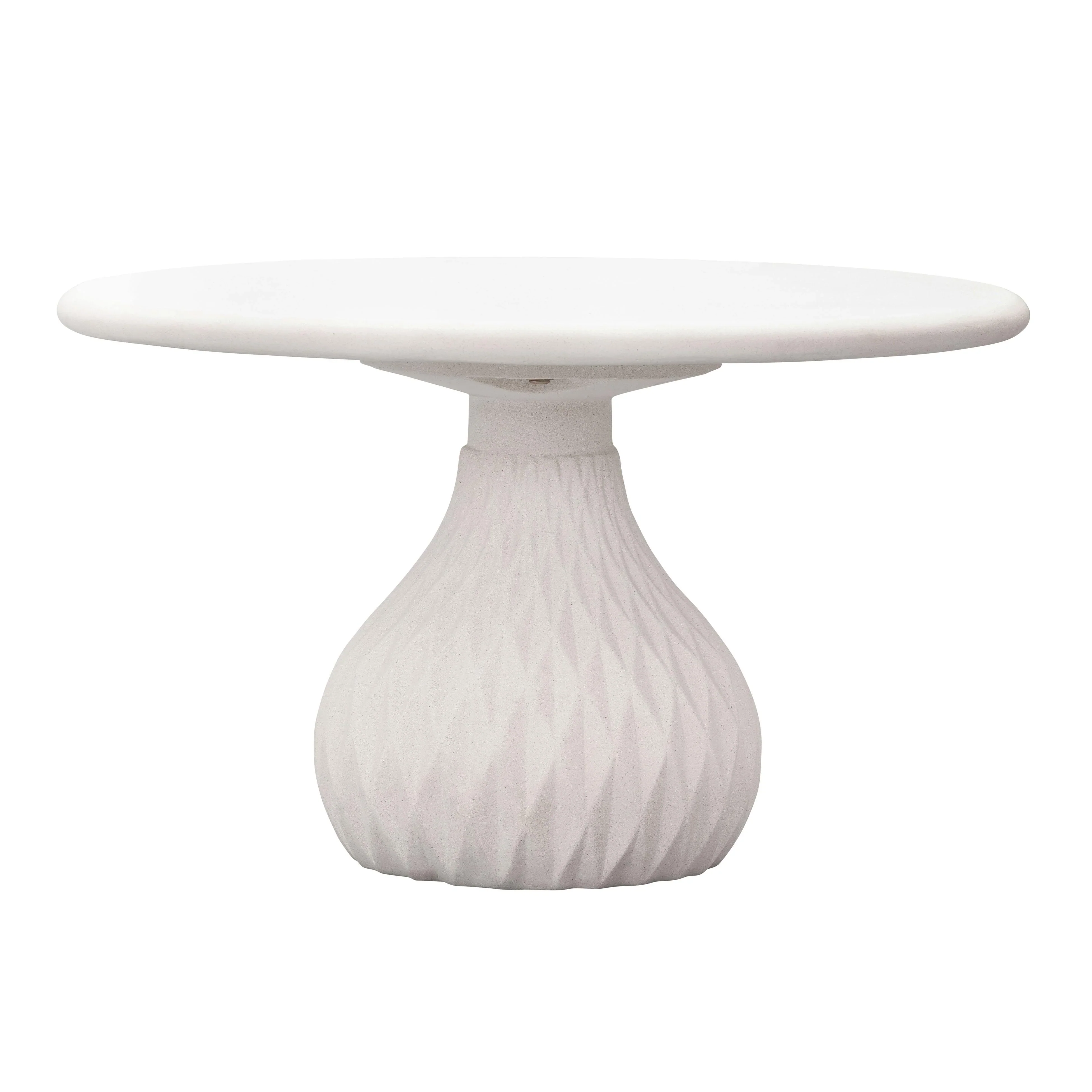 Tulum 27.5" Ivory Concrete Indoor / Outdoor Round Coffee Table - Image 3